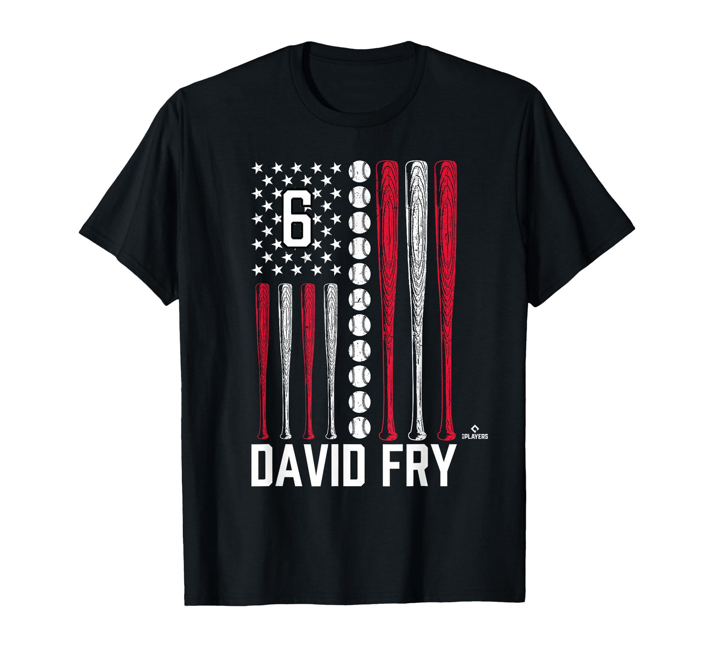 Baseball American Flag David Fry T-Shirt - Aesthetic Graphic Unisex - T-Shirt, Sweatshirt, Hoodie