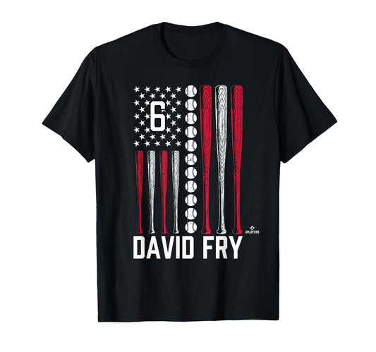 Baseball American Flag David Fry T-Shirt - Aesthetic Graphic Unisex - T-Shirt, Sweatshirt, Hoodie