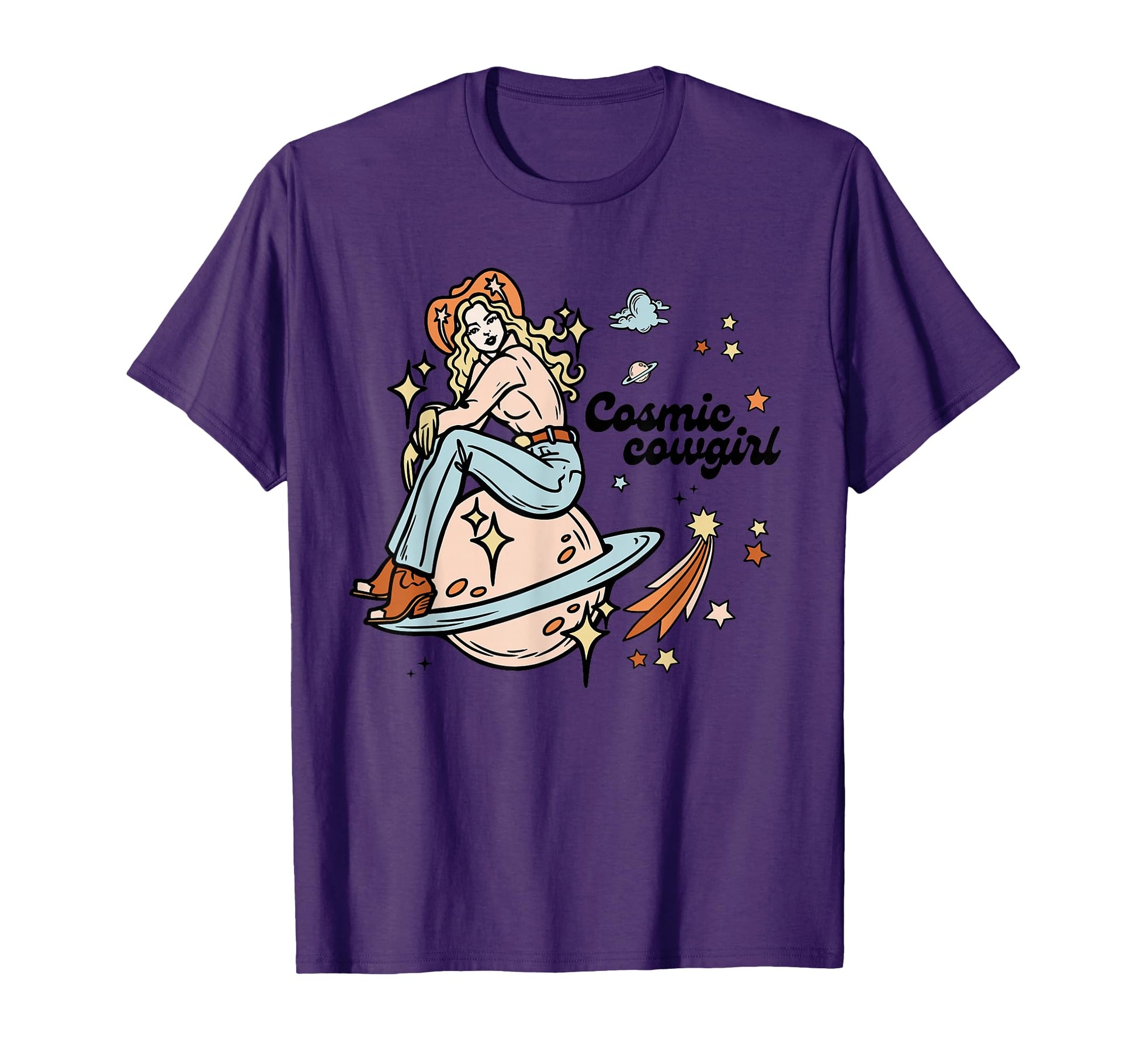 Rodeo Howdy Western Cowboy Cowgirl Space T-Shirt - Unique Graphic Unisex - T-Shirt, Sweatshirt, Hoodie