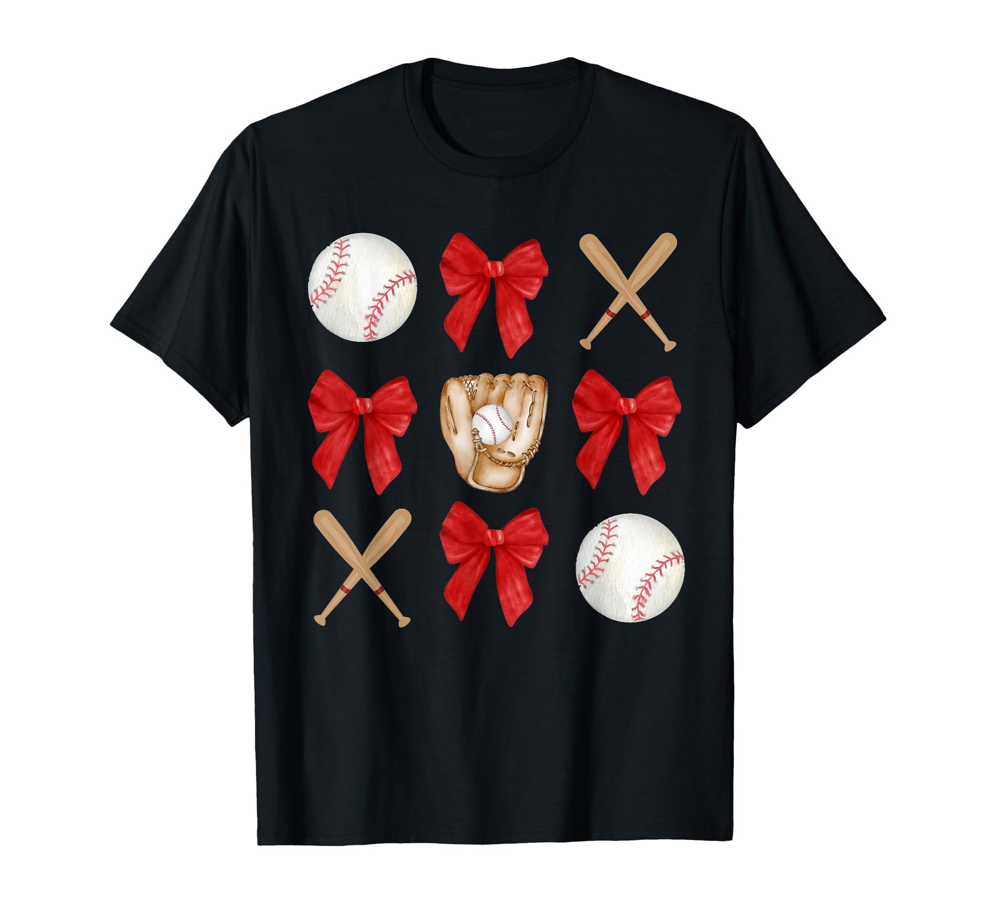 Funny Baseball Mama Checkered Baseball T-Shirt - Unique Graphic Men Women - T-Shirt, Sweatshirt, Hoodie