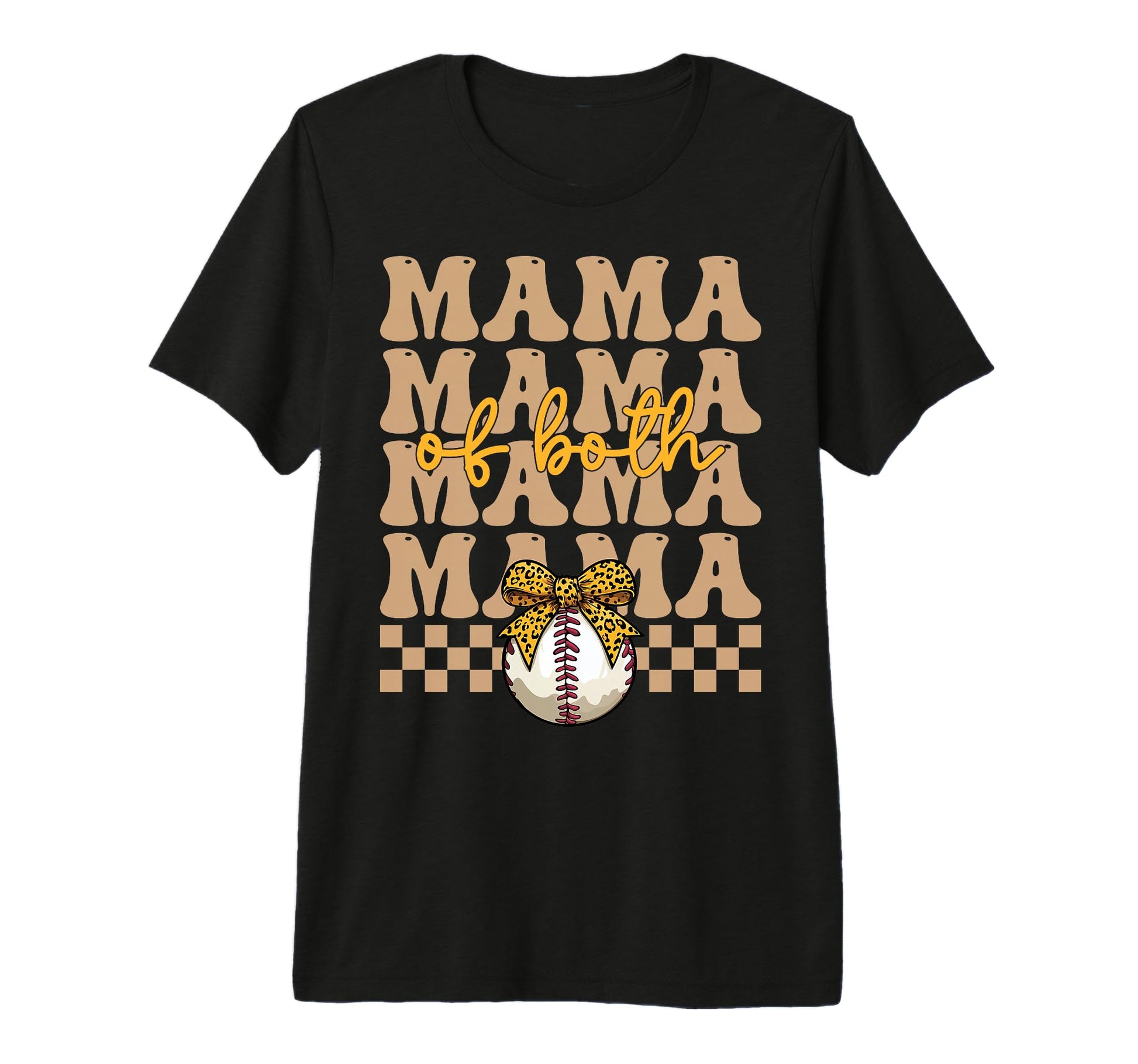 Leopard Mothers Day Mama Mom Both T-Shirt - Novelty Apparel Unisex - T-Shirt, Sweatshirt, Hoodie