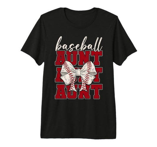 Baseball Aunt Coquette Bow Sport T-Shirt - Streetwear Style Men Women - T-Shirt, Sweatshirt, Hoodie