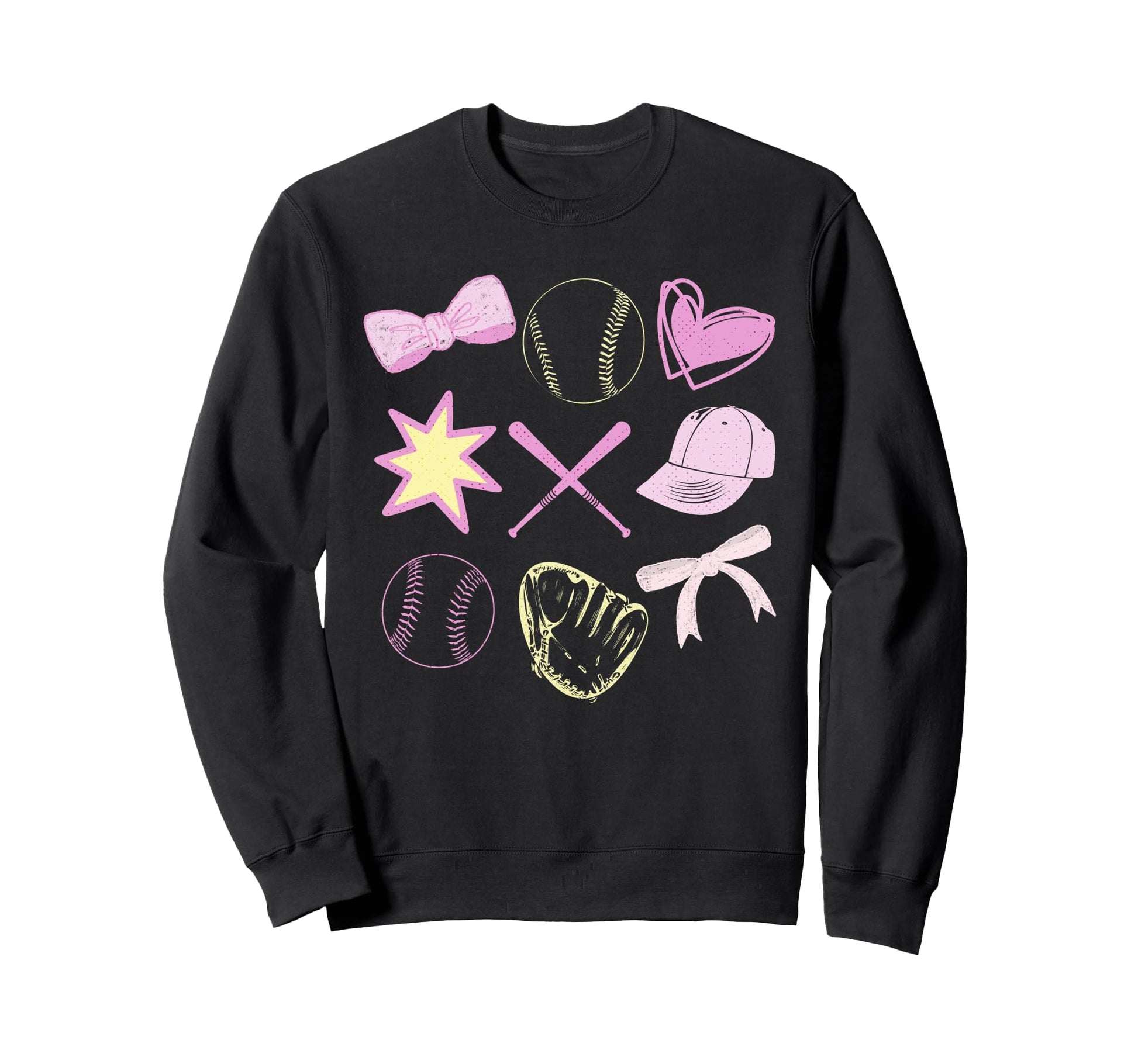 Baseball Mom Coquette Bow Mothers Sweatshirt - Minimalist Print for Adults - T-Shirt, Sweatshirt, Hoodie