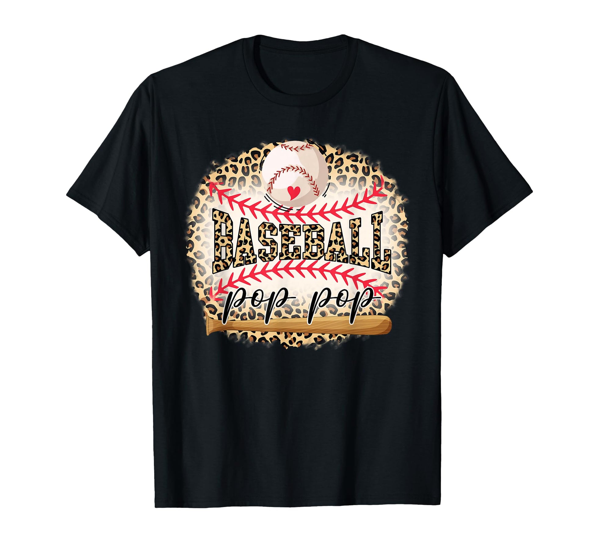 Baseball Pop Pop Funny Leopard Baseball T-Shirt - Aesthetic Graphic Unisex - T-Shirt, Sweatshirt, Hoodie