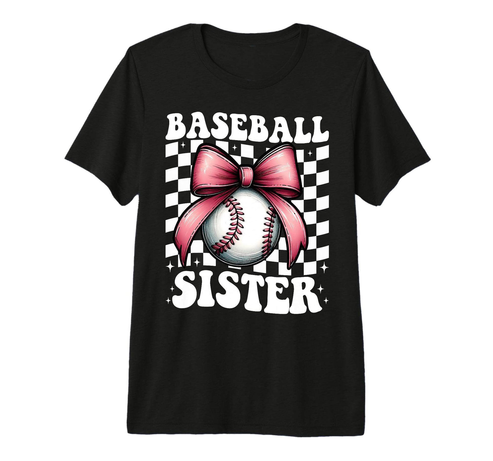 Baseball Sister Baseball Coquette Bow T-Shirt - Aesthetic Graphic Unisex - T-Shirt, Sweatshirt, Hoodie