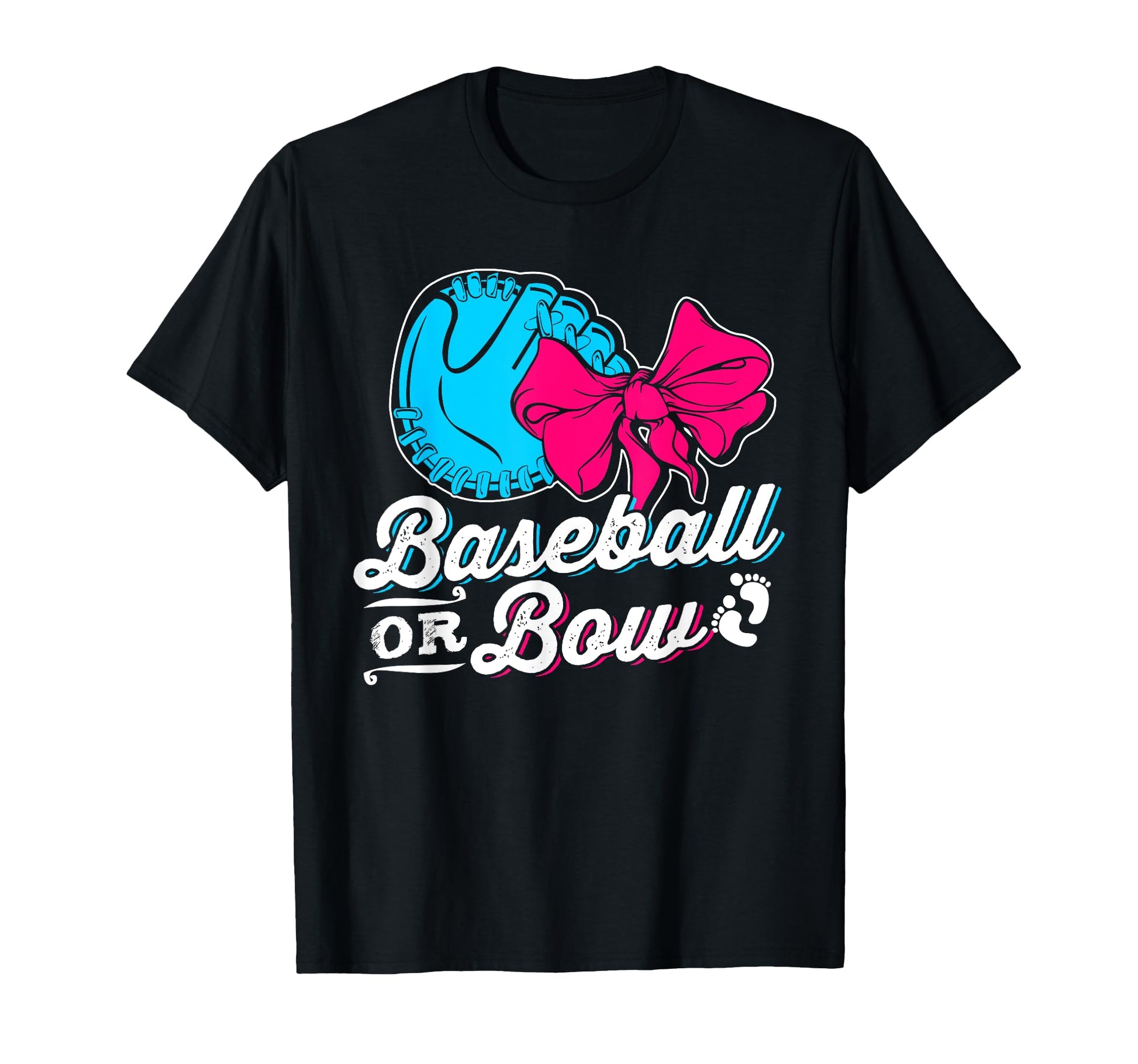 Baseball Or Bow Gender Reveal Party T-Shirt - Graphic Print for Adults - T-Shirt, Sweatshirt, Hoodie