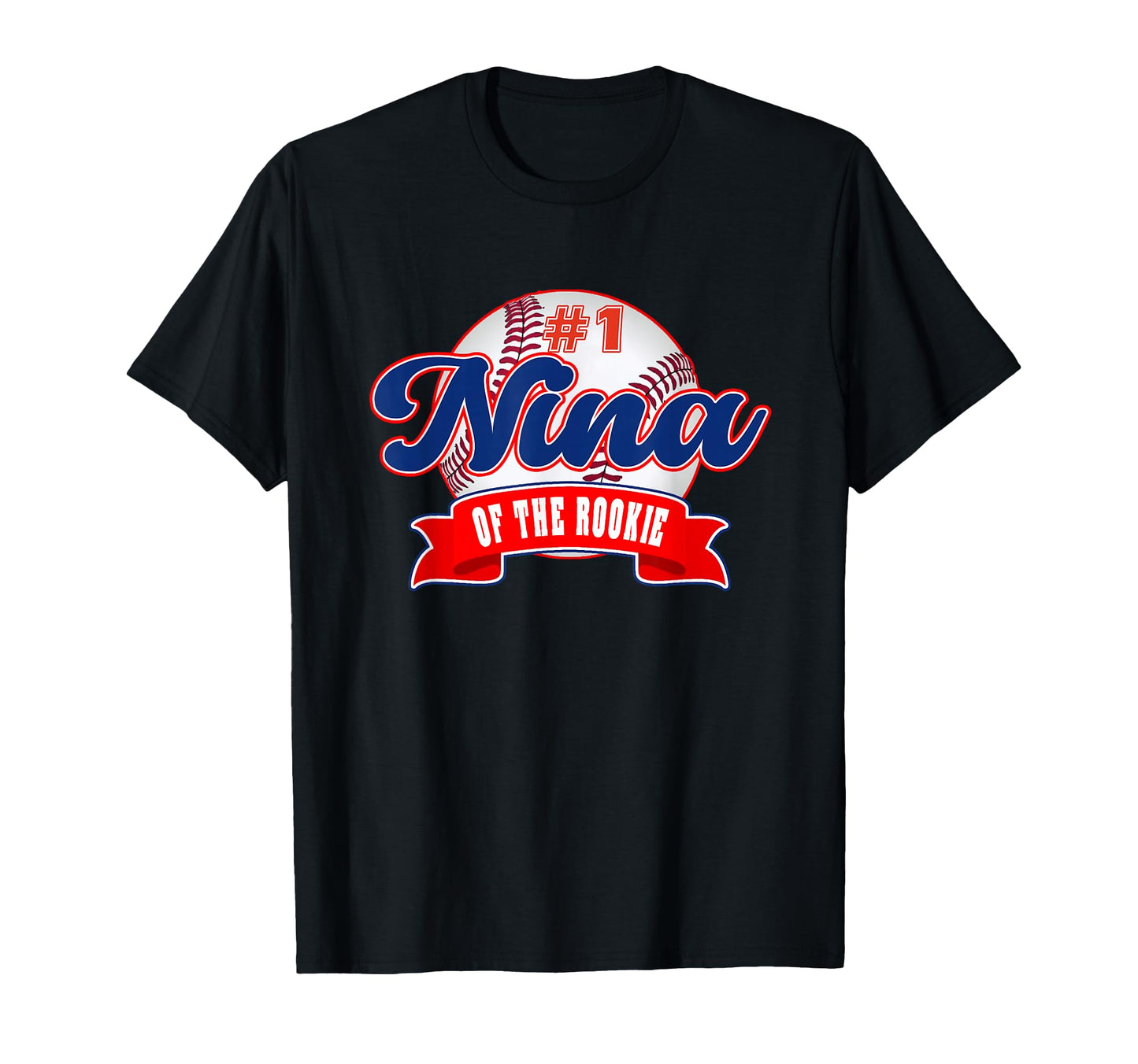 Nina Rookie Year 1St Birthday Baseball T-Shirt - Custom Art Print Unisex - T-Shirt, Sweatshirt, Hoodie