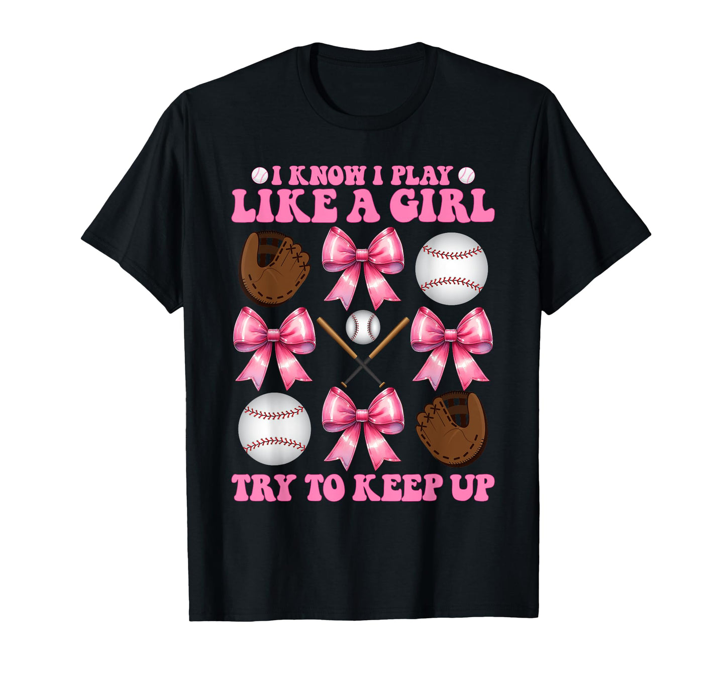 Baseball Mom Mama Coquette I Know I Play T-Shirt - Streetwear Style Unisex - T-Shirt, Sweatshirt, Hoodie