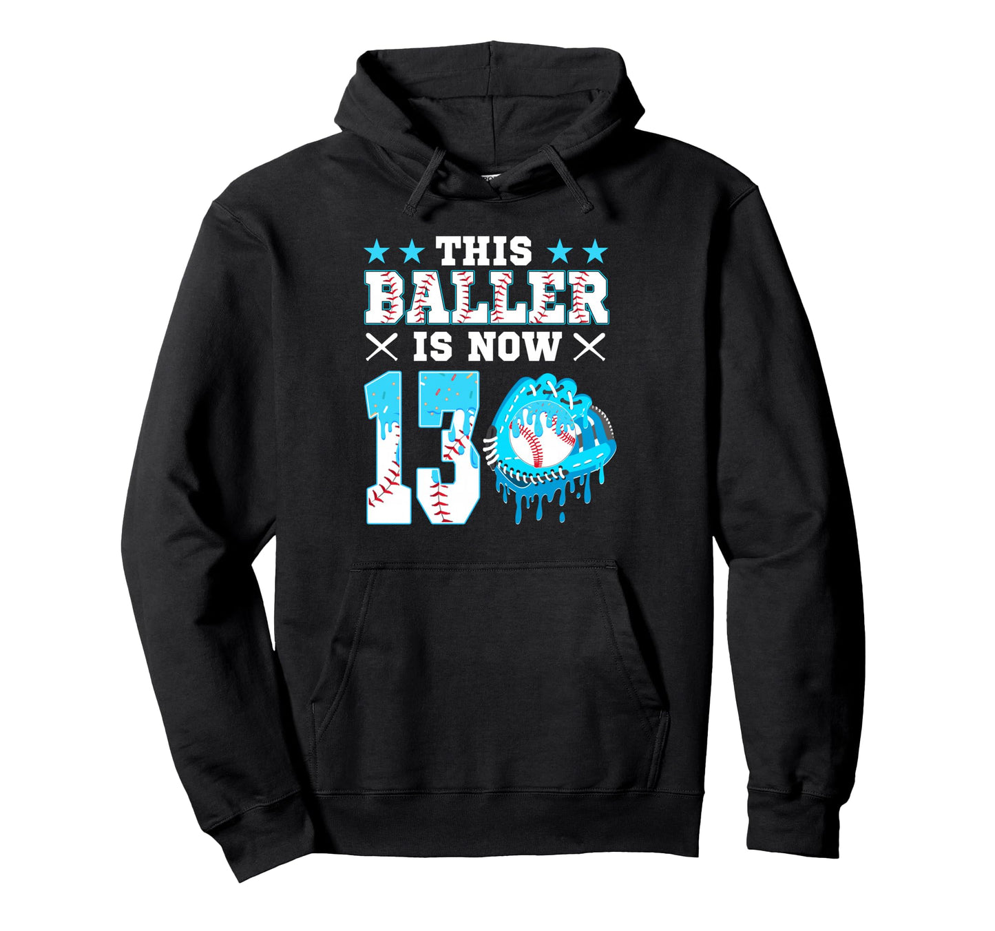 This Baller Is Now 13 Ice Cream Drip Hoodie - Aesthetic Graphic for Adults - T-Shirt, Sweatshirt, Hoodie