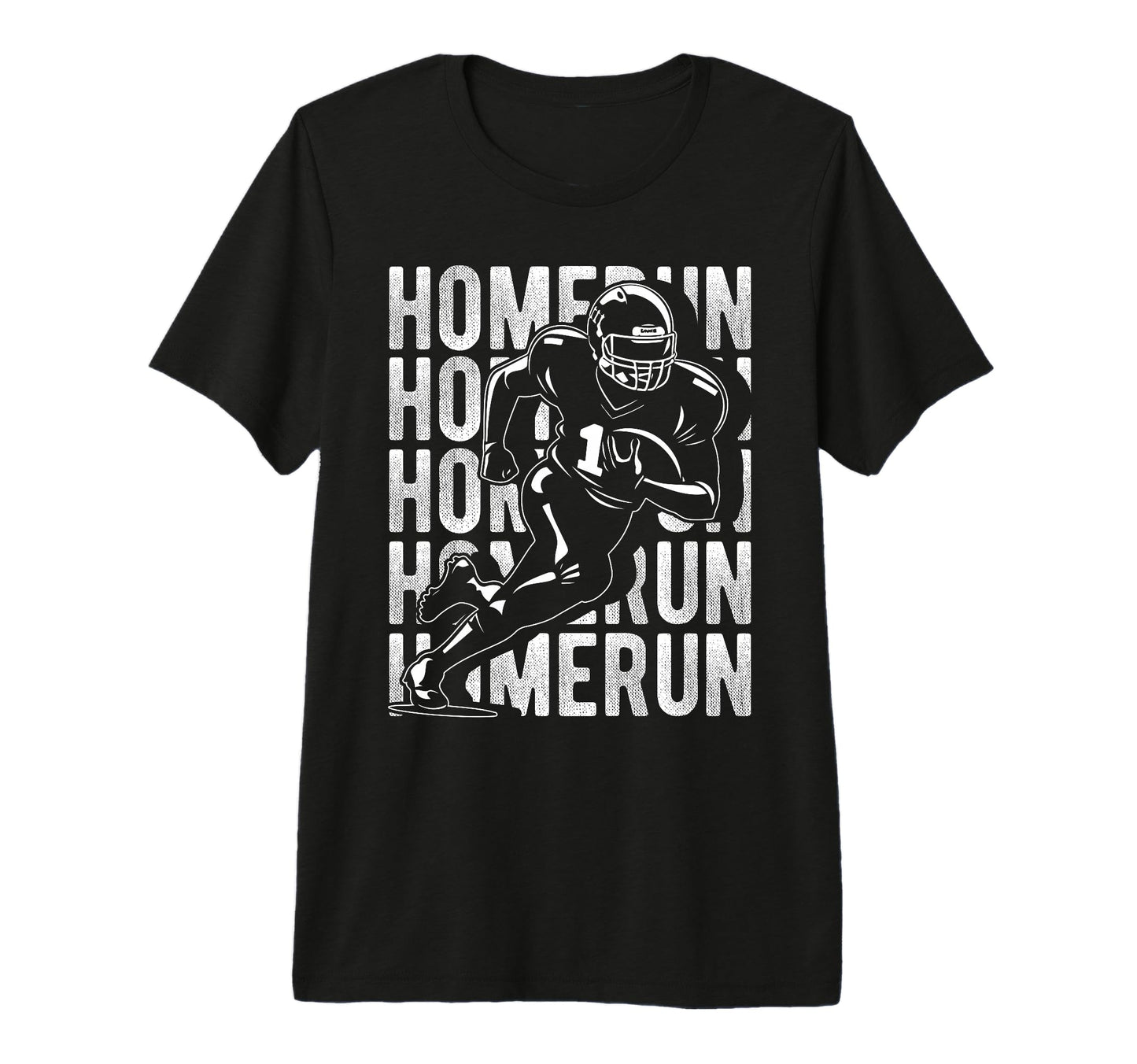 Homerun Football Player Tri Blend T-Shirt - Graphic Print Unisex - T-Shirt, Sweatshirt, Hoodie