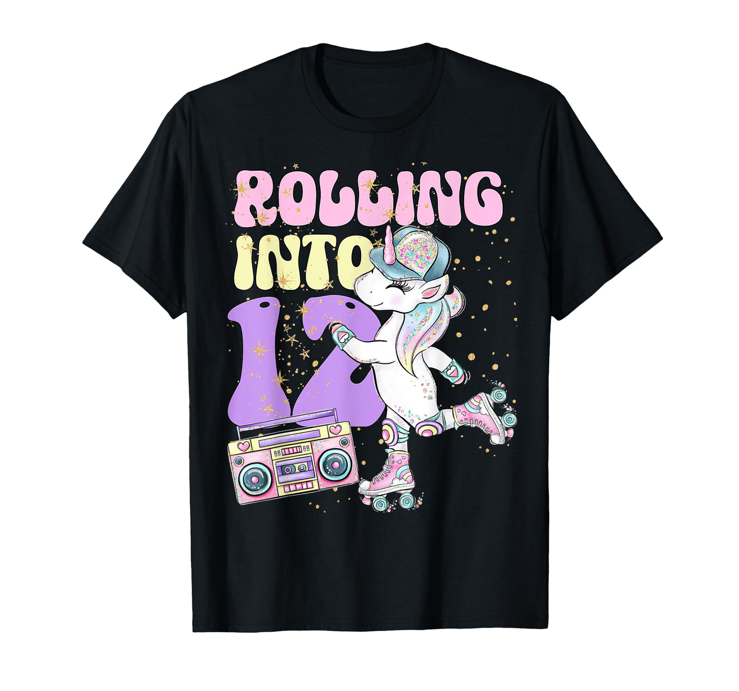 12Th Birthday Roller Skate Party T-Shirt - Fun Novelty Design for Adults - T-Shirt, Sweatshirt, Hoodie