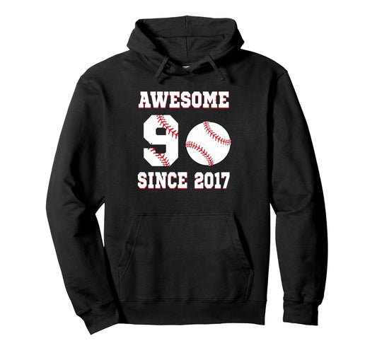 9 Years Old Birthday Baseball Awesome Hoodie - Streetwear Style for Adults - T-Shirt, Sweatshirt, Hoodie
