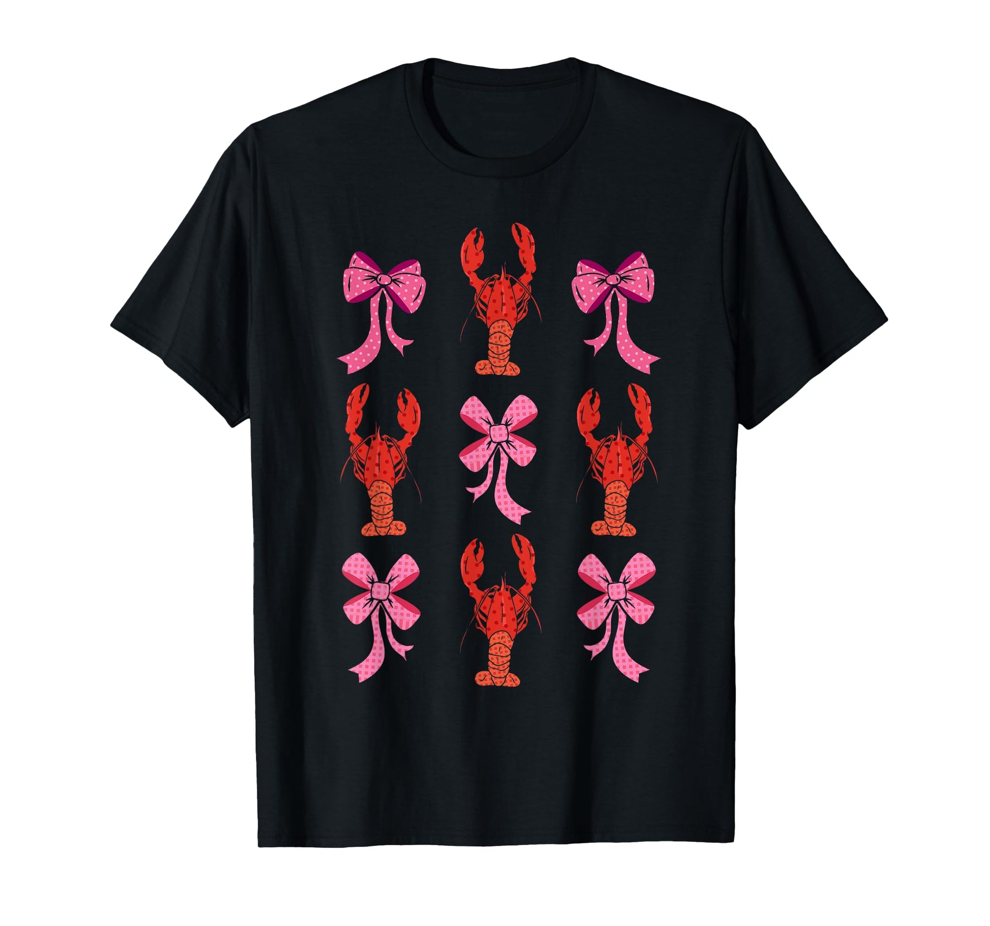 Coquette Bow Crawfish Lover Y2K Clean T-Shirt - Graphic Print Men Women - T-Shirt, Sweatshirt, Hoodie