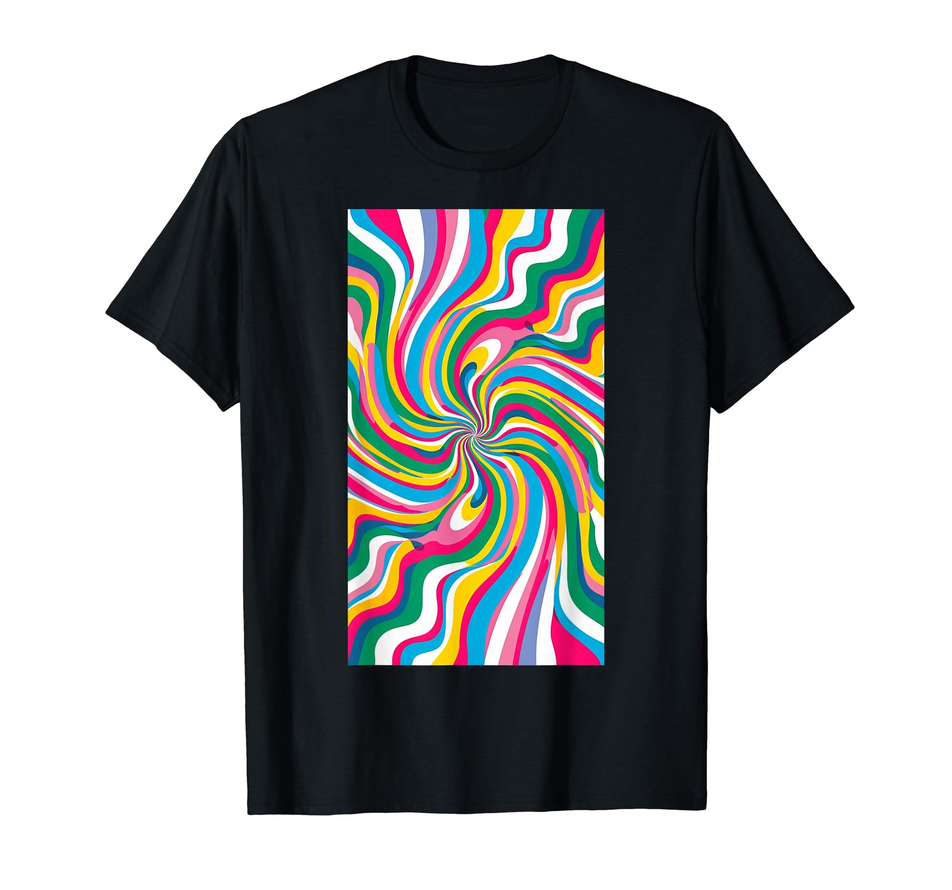 Psychedelic Pattern Swirling Colors T-Shirt - Trendy Graphic for Adults - T-Shirt, Sweatshirt, Hoodie
