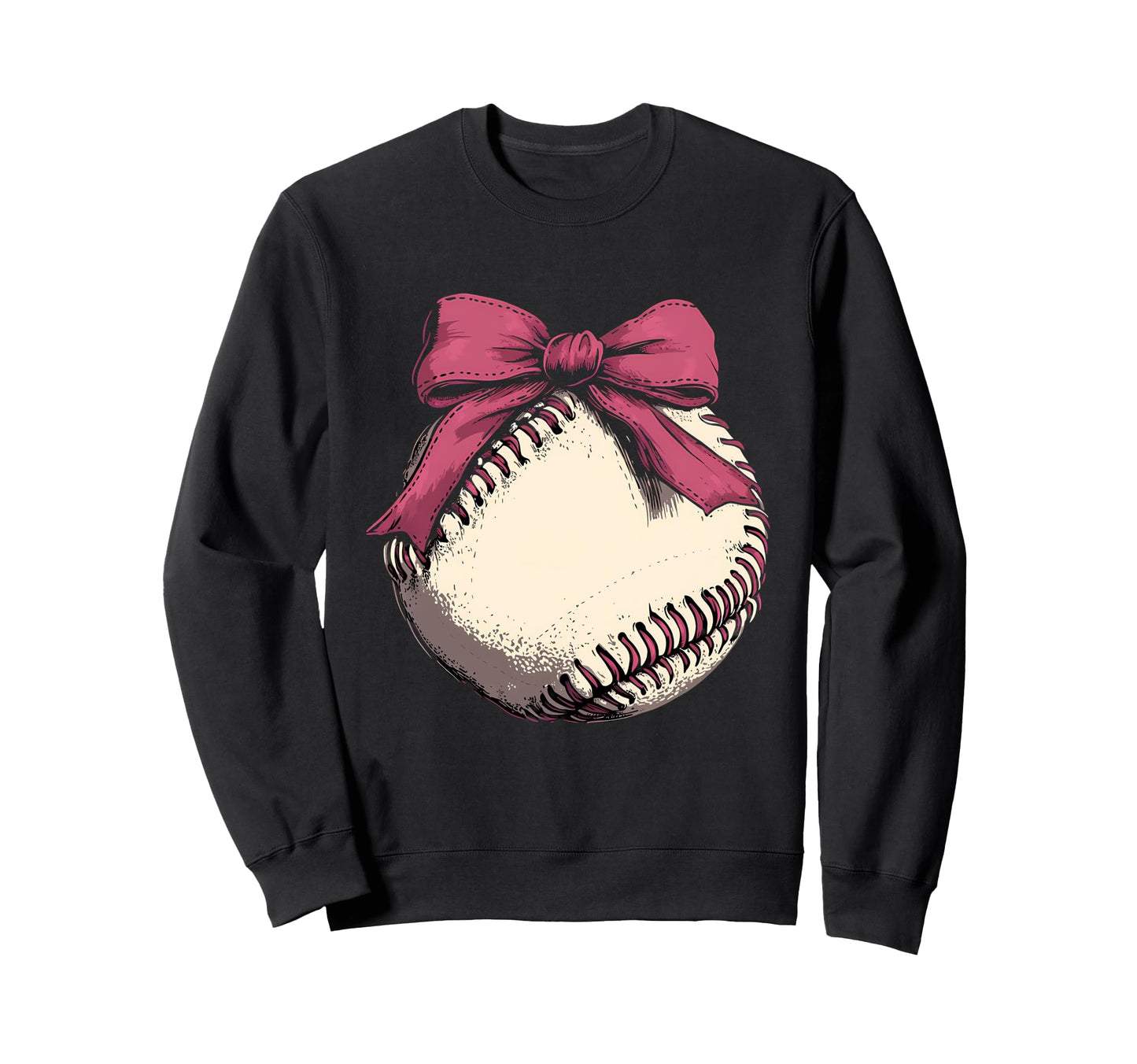 Baseball Coquette Bow Baseball Mom Sweatshirt - Novelty Apparel for Adults - T-Shirt, Sweatshirt, Hoodie