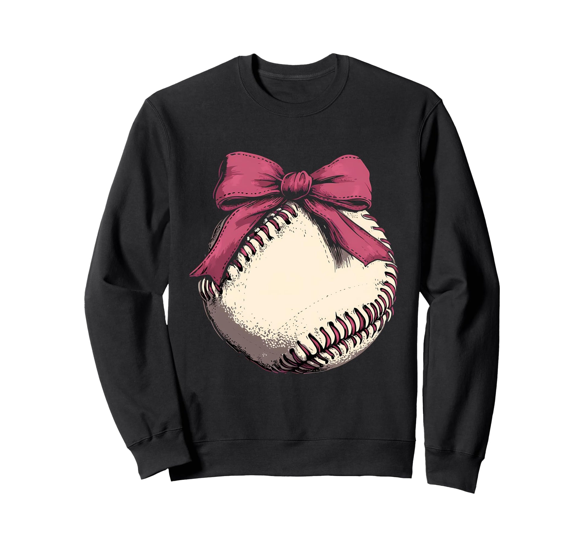 Baseball Coquette Bow Baseball Mom Sweatshirt - Novelty Apparel for Adults - T-Shirt, Sweatshirt, Hoodie