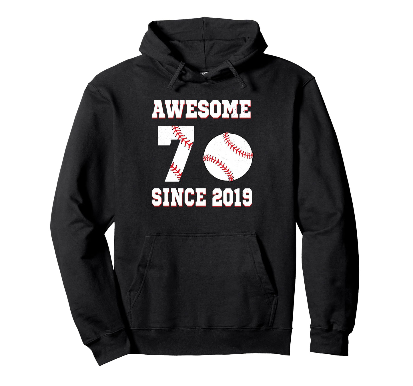 7 Years Old Birthday Baseball Awesome Hoodie - Graphic Print for Adults - T-Shirt, Sweatshirt, Hoodie