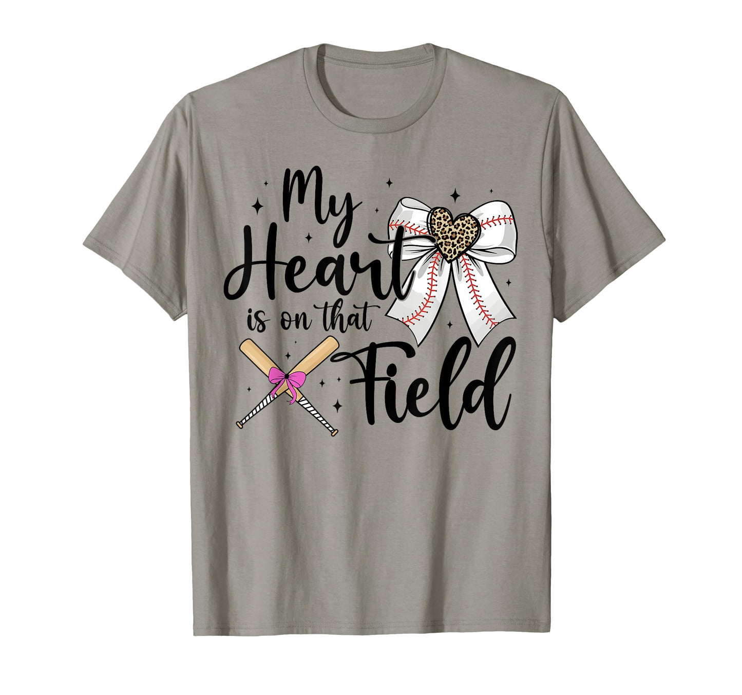 Baseball Mom My Heart Is That Field T-Shirt - Aesthetic Graphic Men Women - T-Shirt, Sweatshirt, Hoodie