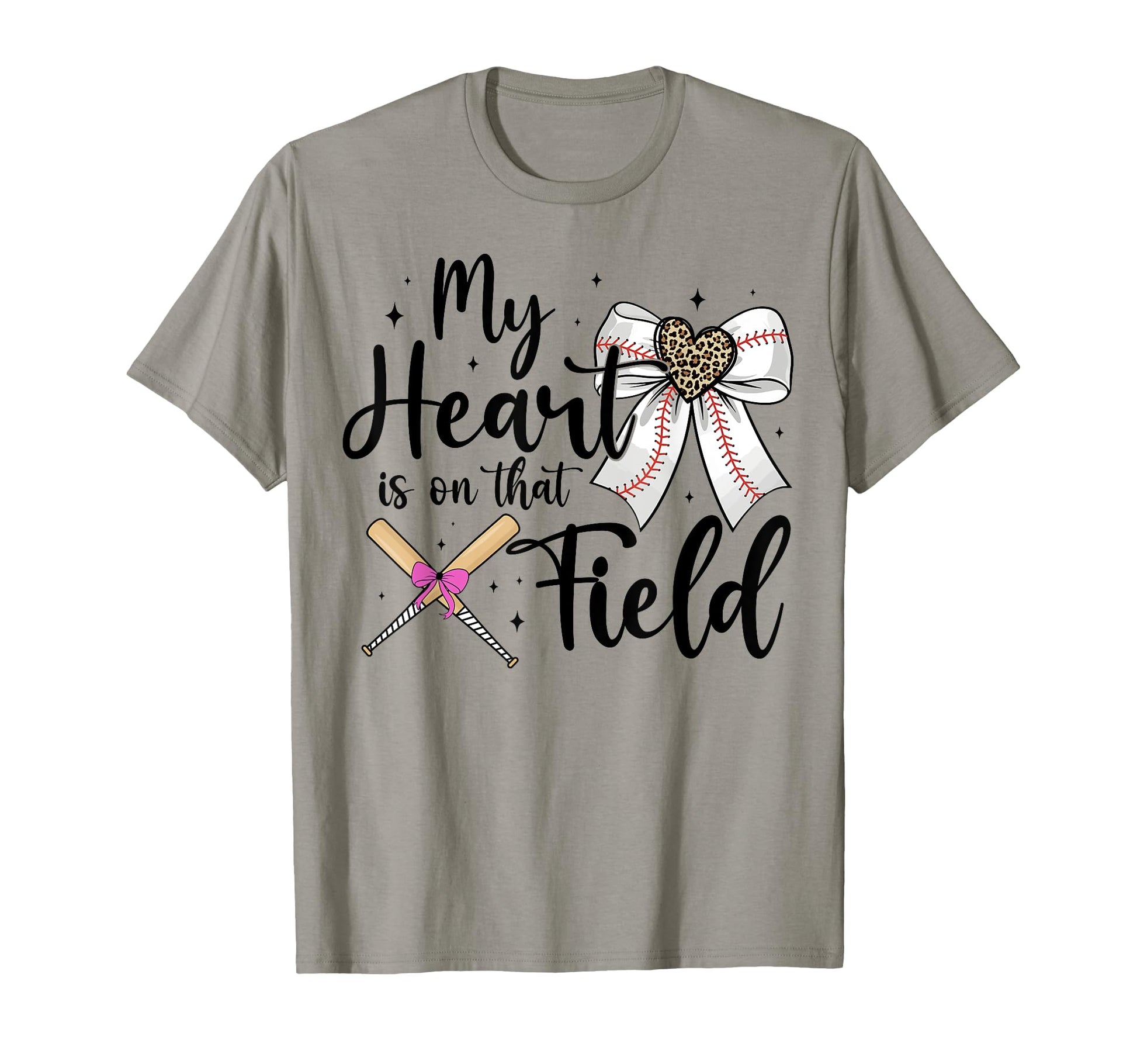 Baseball Mom My Heart Is That Field T-Shirt - Aesthetic Graphic Men Women - T-Shirt, Sweatshirt, Hoodie