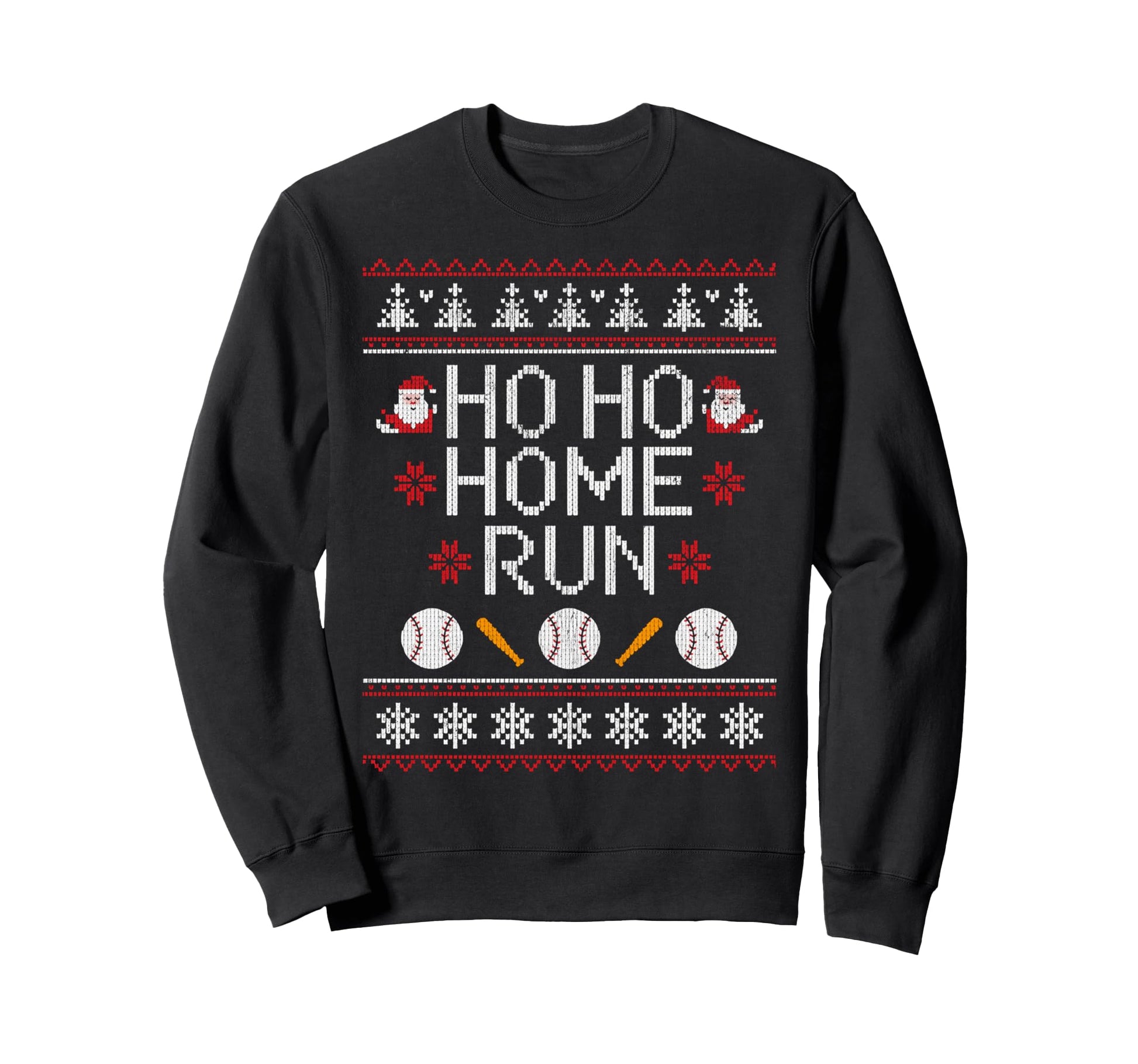 Ho Ho Home Run Funny Baseball Sweatshirt - Casual Everyday Wear Men Women - T-Shirt, Sweatshirt, Hoodie