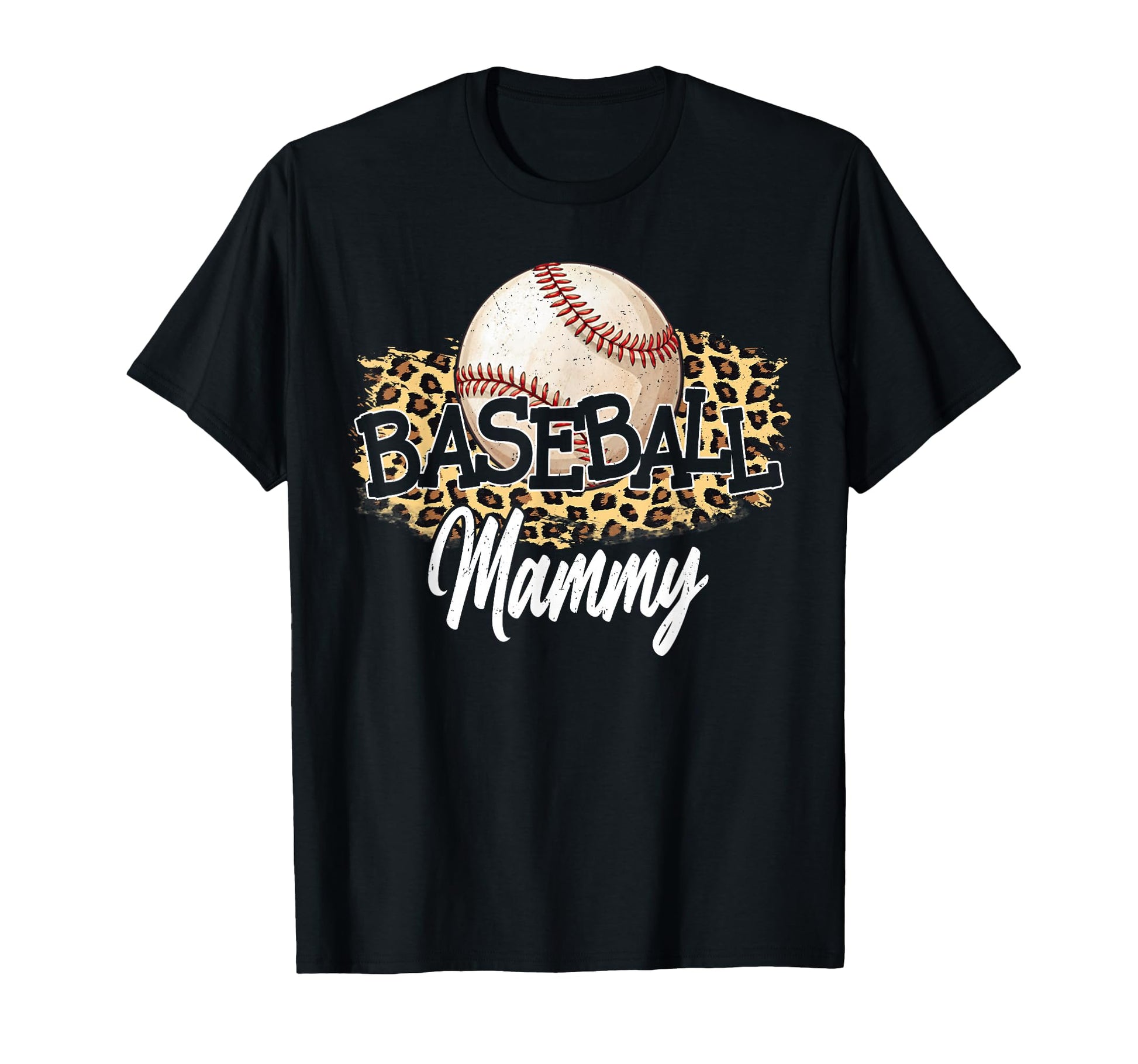 Baseball Mammy Leopard Baseball T-Shirt - Fun Novelty Design for Adults - T-Shirt, Sweatshirt, Hoodie