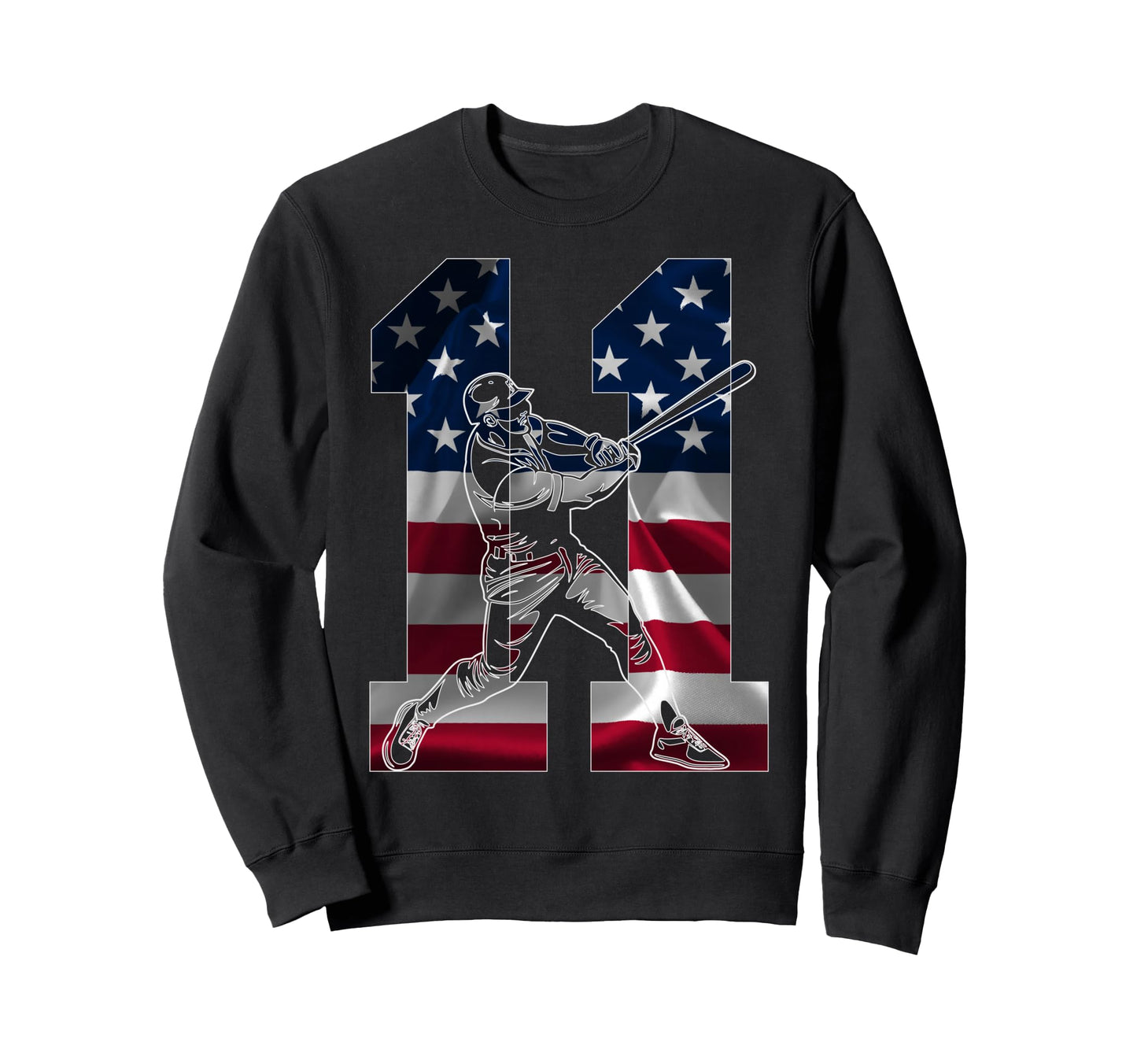 Number 11 Years Baseball 11Th Sweatshirt - Aesthetic Graphic Men Women - T-Shirt, Sweatshirt, Hoodie