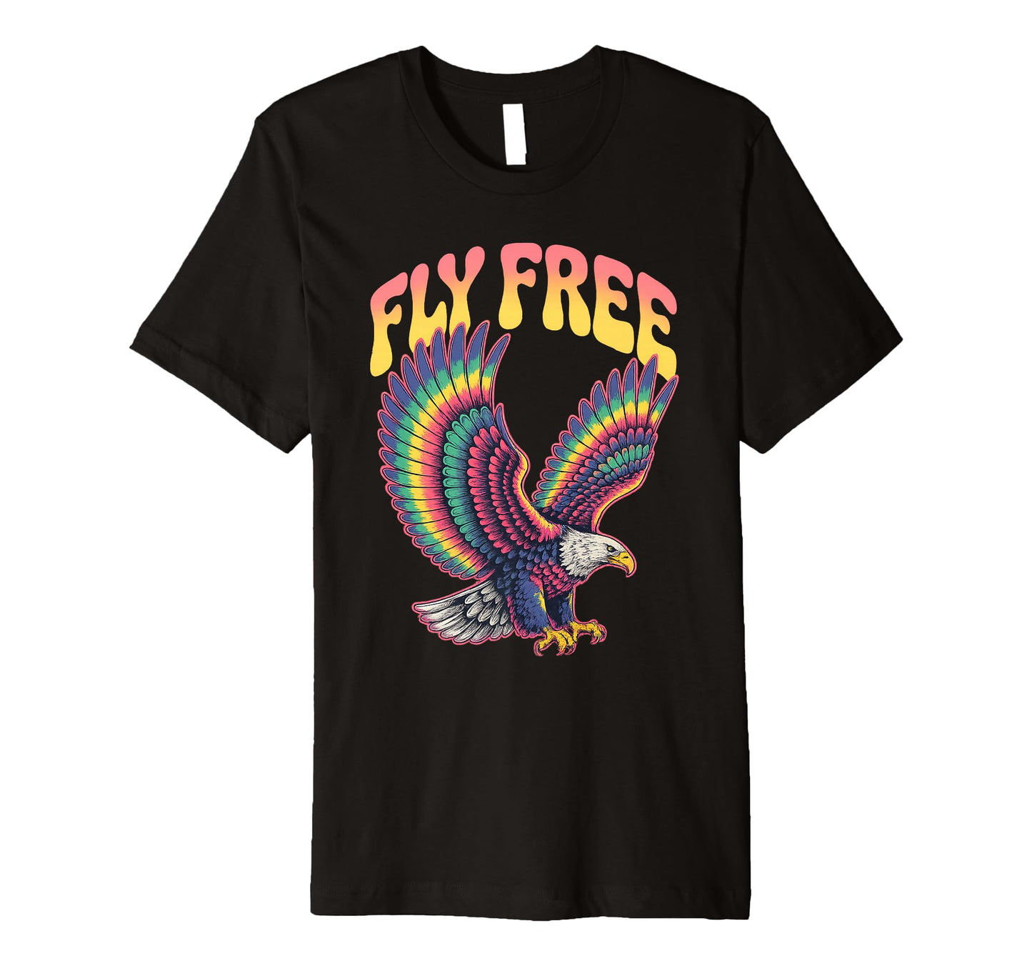 Eagle Flying Funny Psychedelic 60S T-Shirt - Graphic Print for Adults - T-Shirt, Sweatshirt, Hoodie