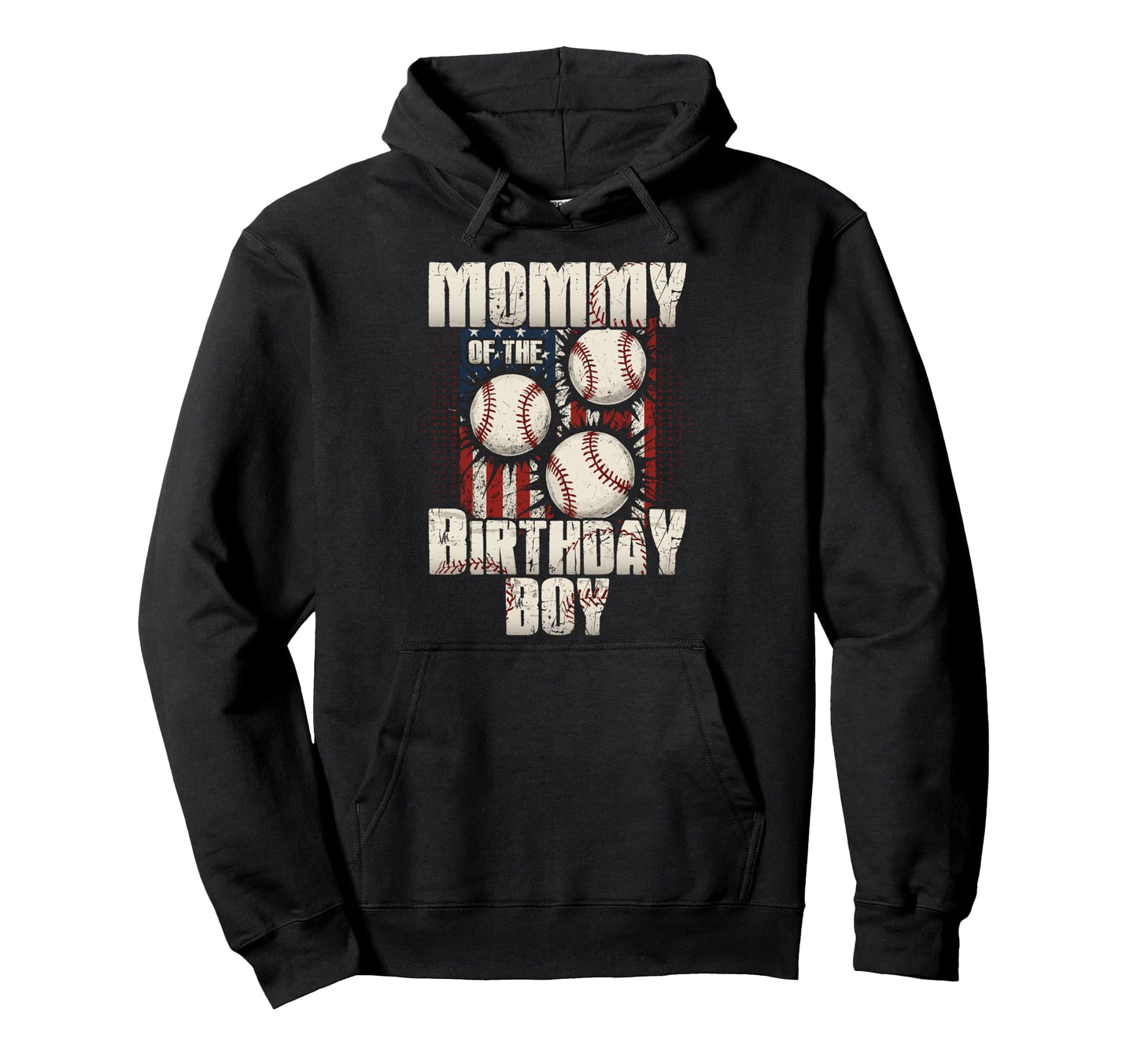 Mommy Birthday Matching Baseball Birthday Hoodie - Graphic Print Unisex - T-Shirt, Sweatshirt, Hoodie