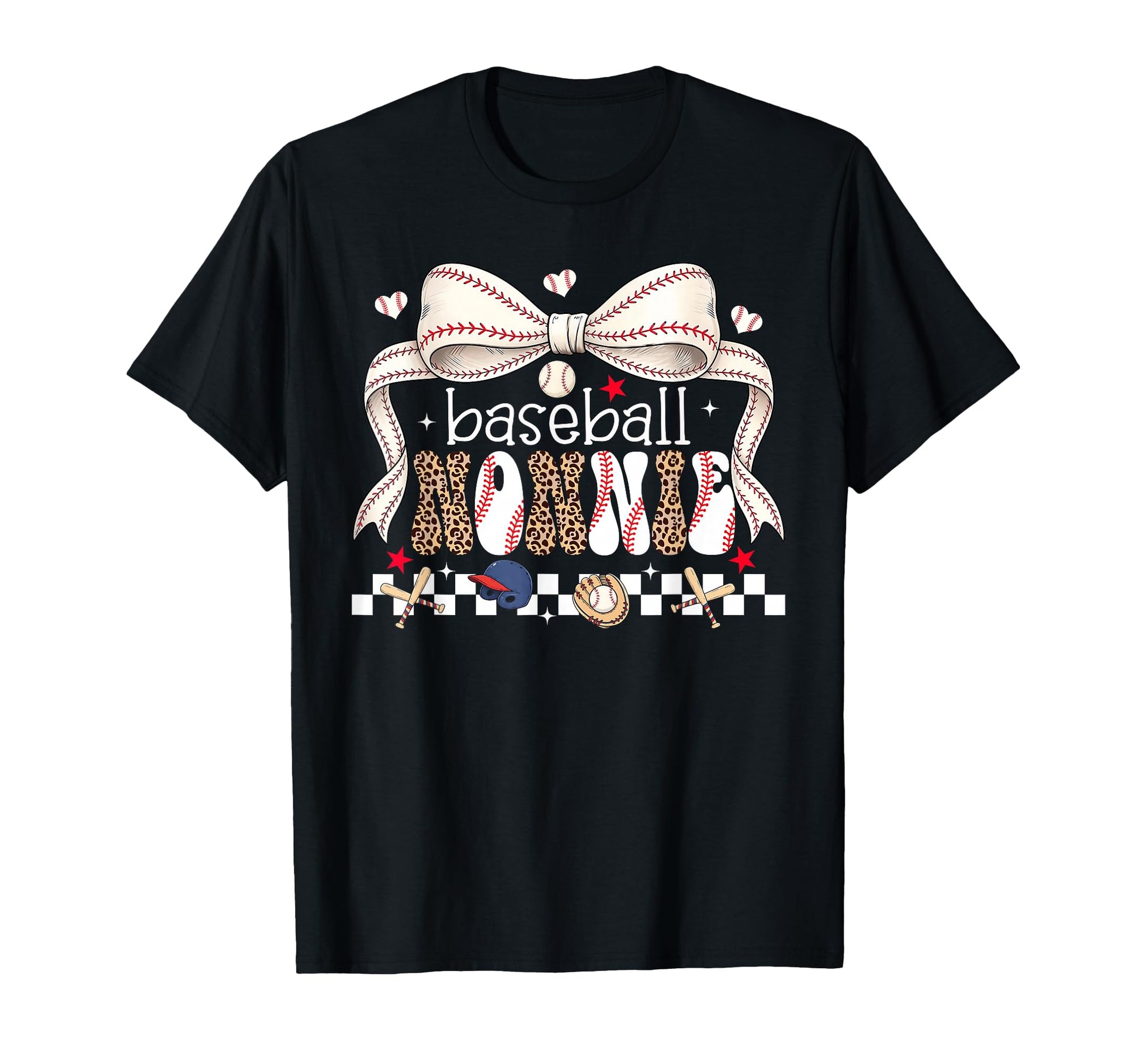 Baseball Nonnie Coquette Bow Baseball T-Shirt - Graphic Print for Adults - T-Shirt, Sweatshirt, Hoodie