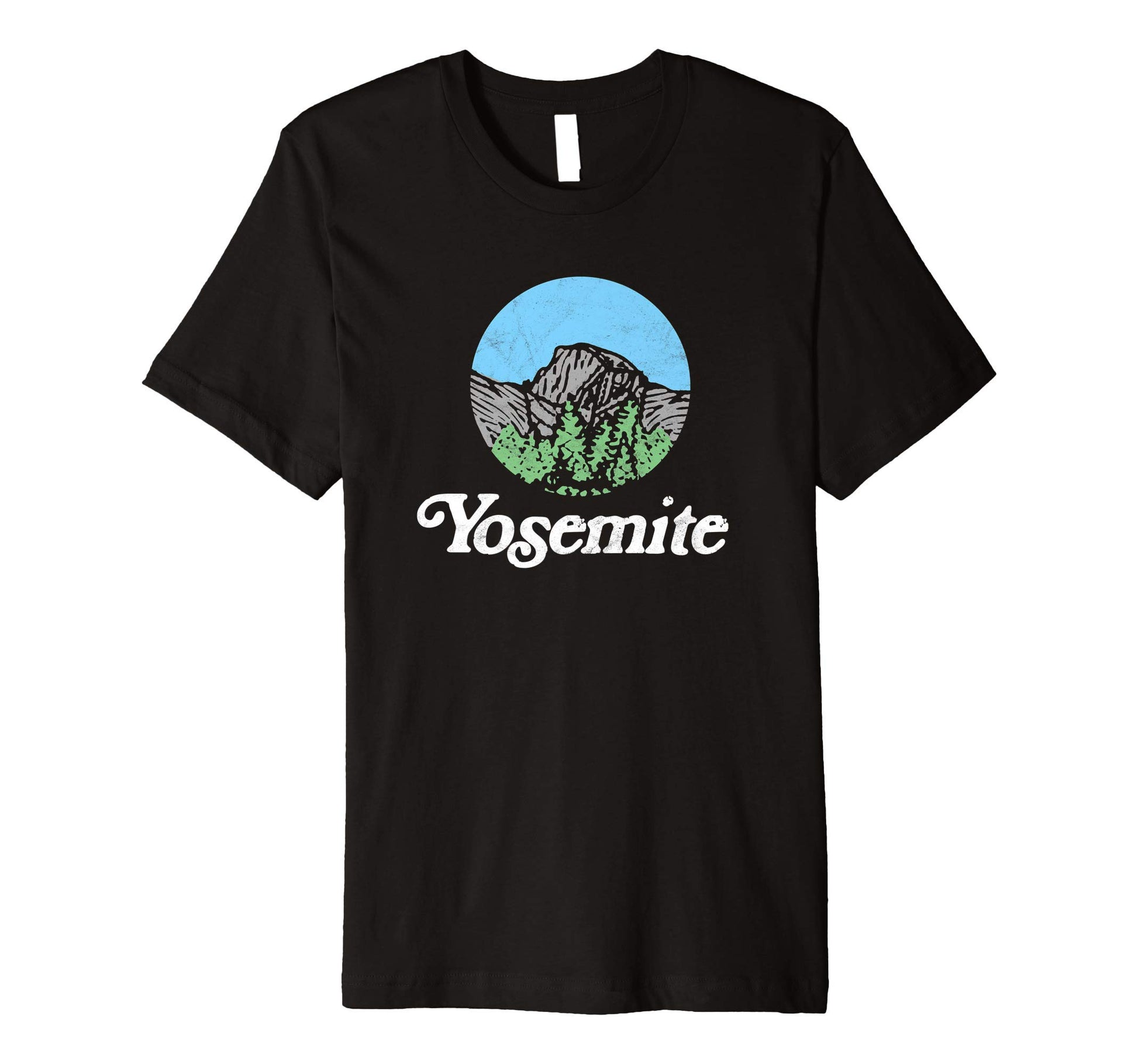 Yosemite National Park Trees Half T-Shirt - Custom Art Print for Adults - T-Shirt, Sweatshirt, Hoodie