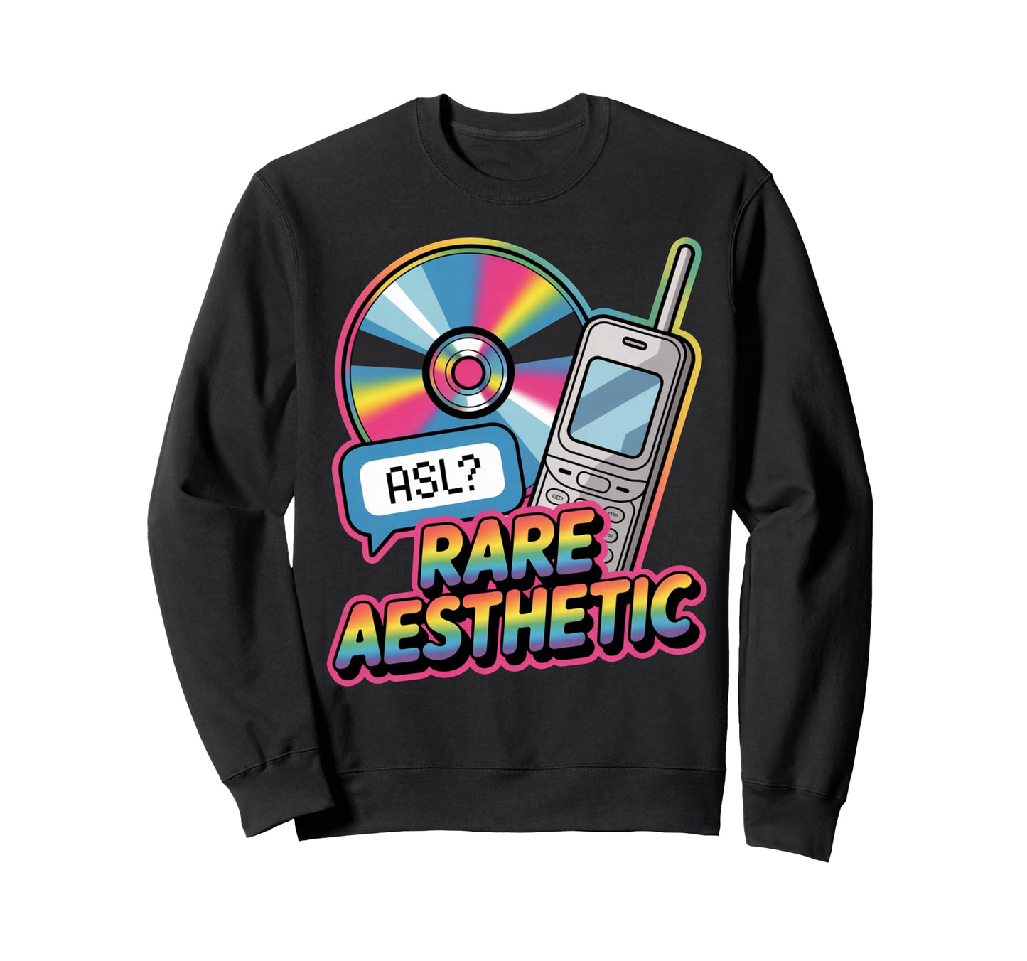 Rare Aesthetic Nostalgia Y2K Vibes Sweatshirt - Novelty Apparel Men Women - T-Shirt, Sweatshirt, Hoodie