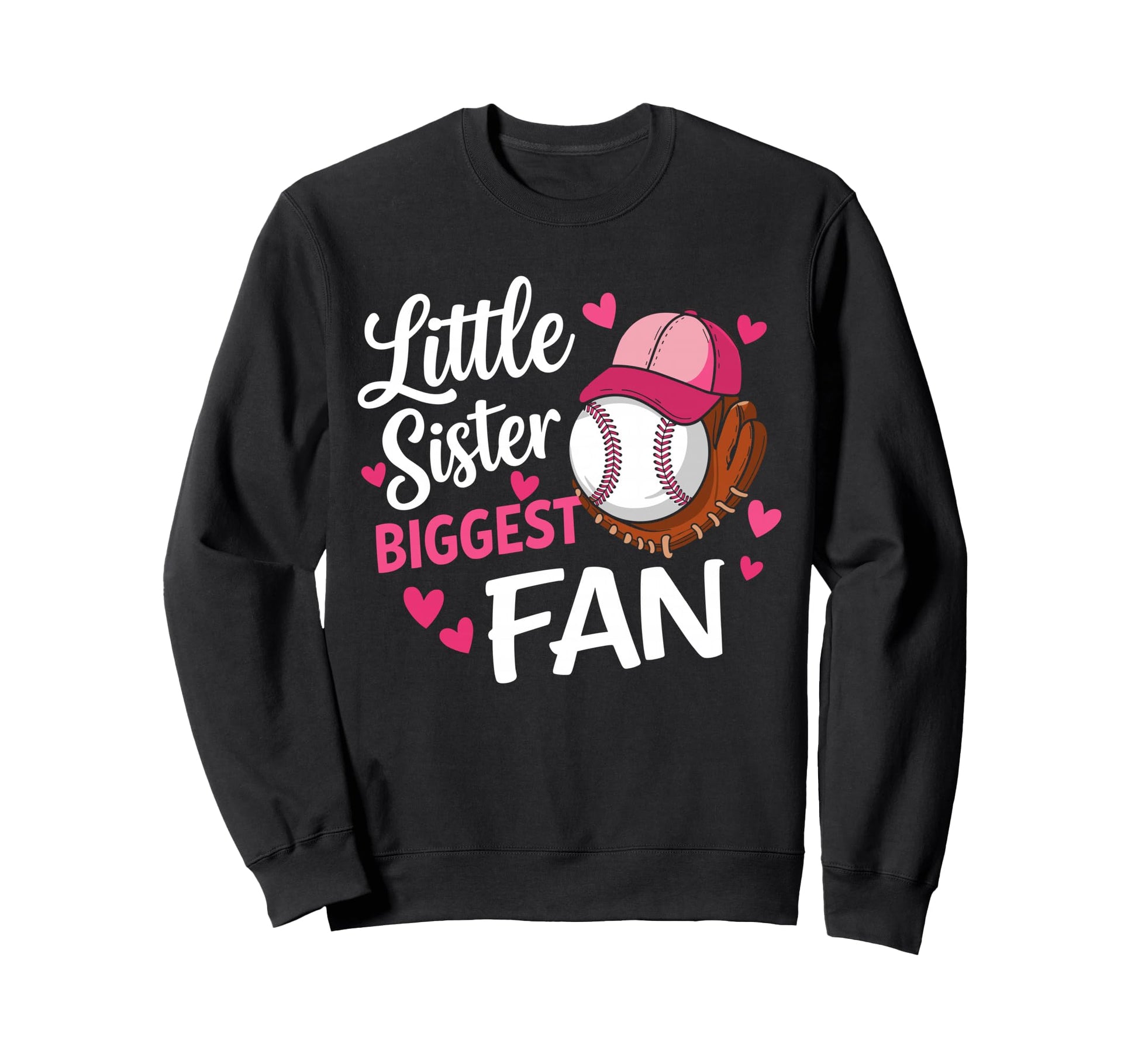 Funny Little Sister Biggest Fan Sweatshirt - Aesthetic Graphic for Adults - T-Shirt, Sweatshirt, Hoodie