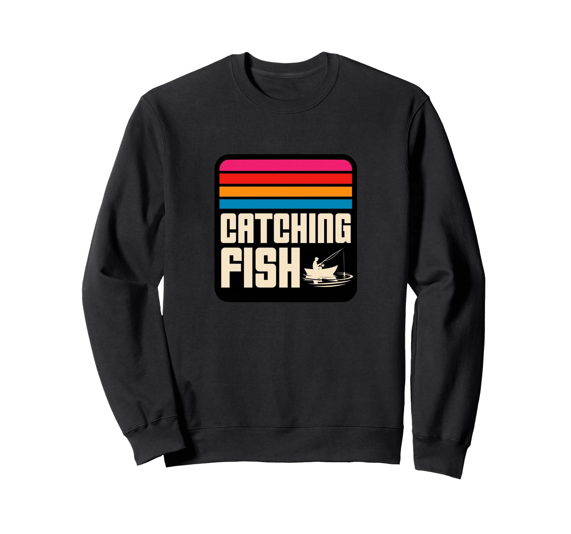 Catching Fish Sunset Fishing Sweatshirt - Casual Everyday Wear for Adults - T-Shirt, Sweatshirt, Hoodie
