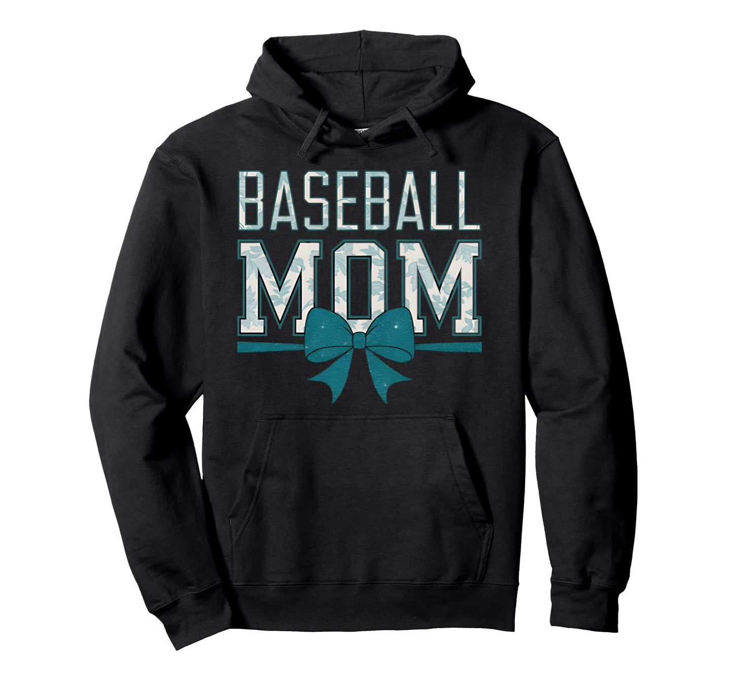 Baseball Mom Coquette Bow Mothers Day Hoodie - Minimalist Print Men Women - T-Shirt, Sweatshirt, Hoodie