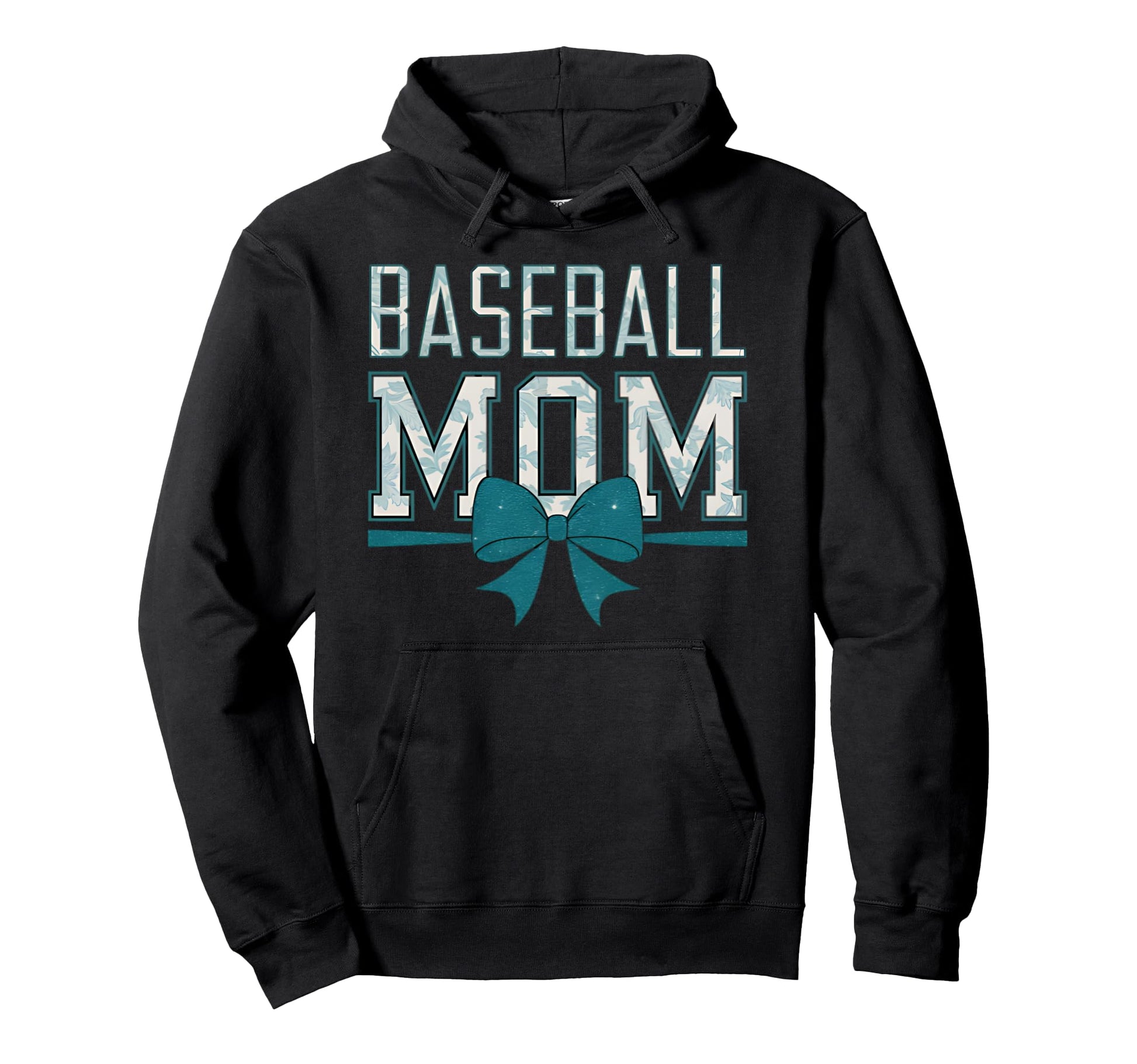 Baseball Mom Coquette Bow Mothers Day Hoodie - Minimalist Print Men Women - T-Shirt, Sweatshirt, Hoodie