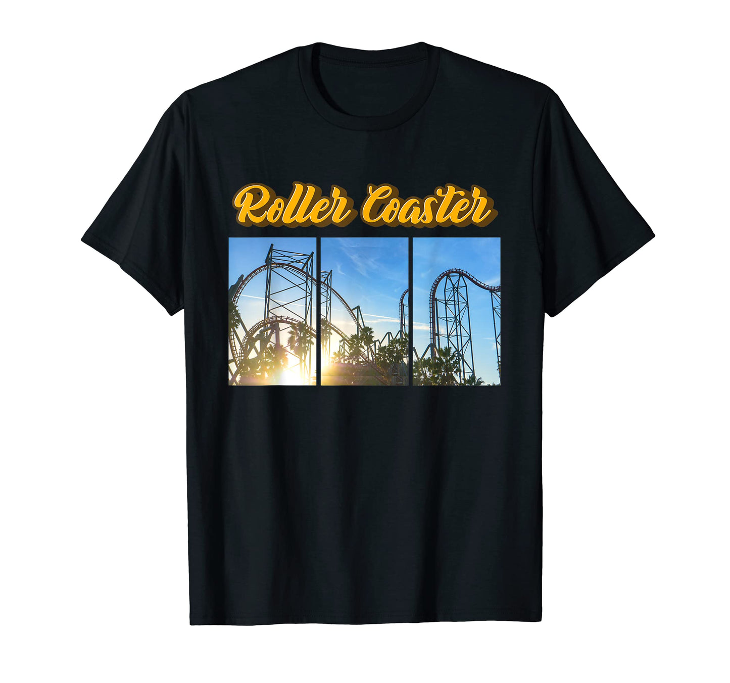 Picture Roller Coaster Sunset Typography T-Shirt - Novelty Apparel Unisex - T-Shirt, Sweatshirt, Hoodie