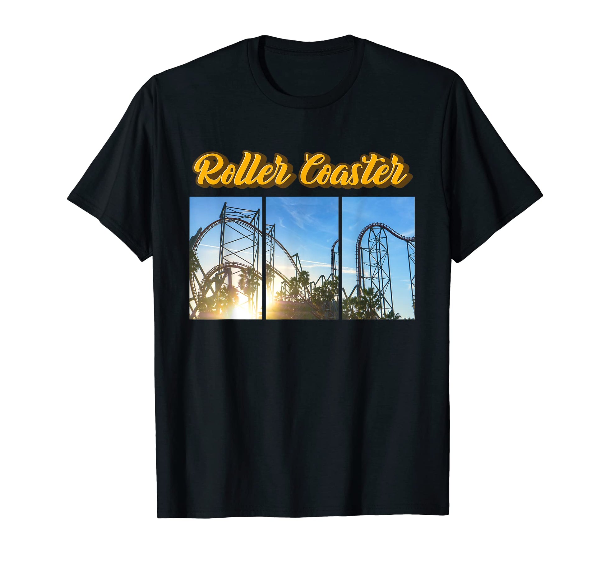 Picture Roller Coaster Sunset Typography T-Shirt - Novelty Apparel Unisex - T-Shirt, Sweatshirt, Hoodie