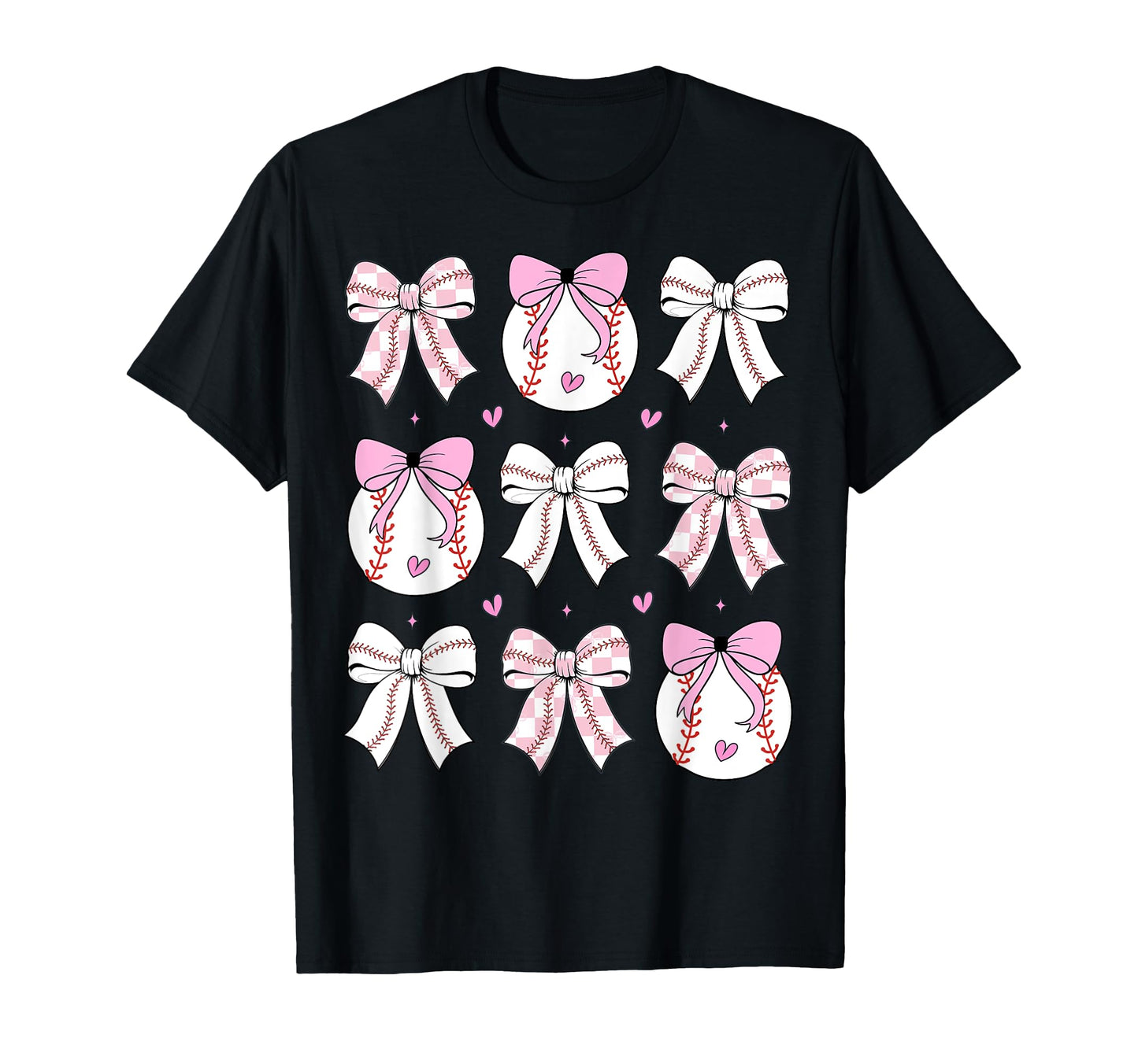 Baseball Mom Bows Baseball Mama T-Shirt - Fun Novelty Design Men Women - T-Shirt, Sweatshirt, Hoodie