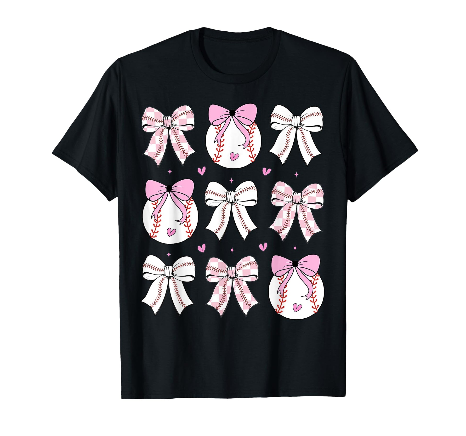 Baseball Mom Bows Baseball Mama T-Shirt - Fun Novelty Design Men Women - T-Shirt, Sweatshirt, Hoodie