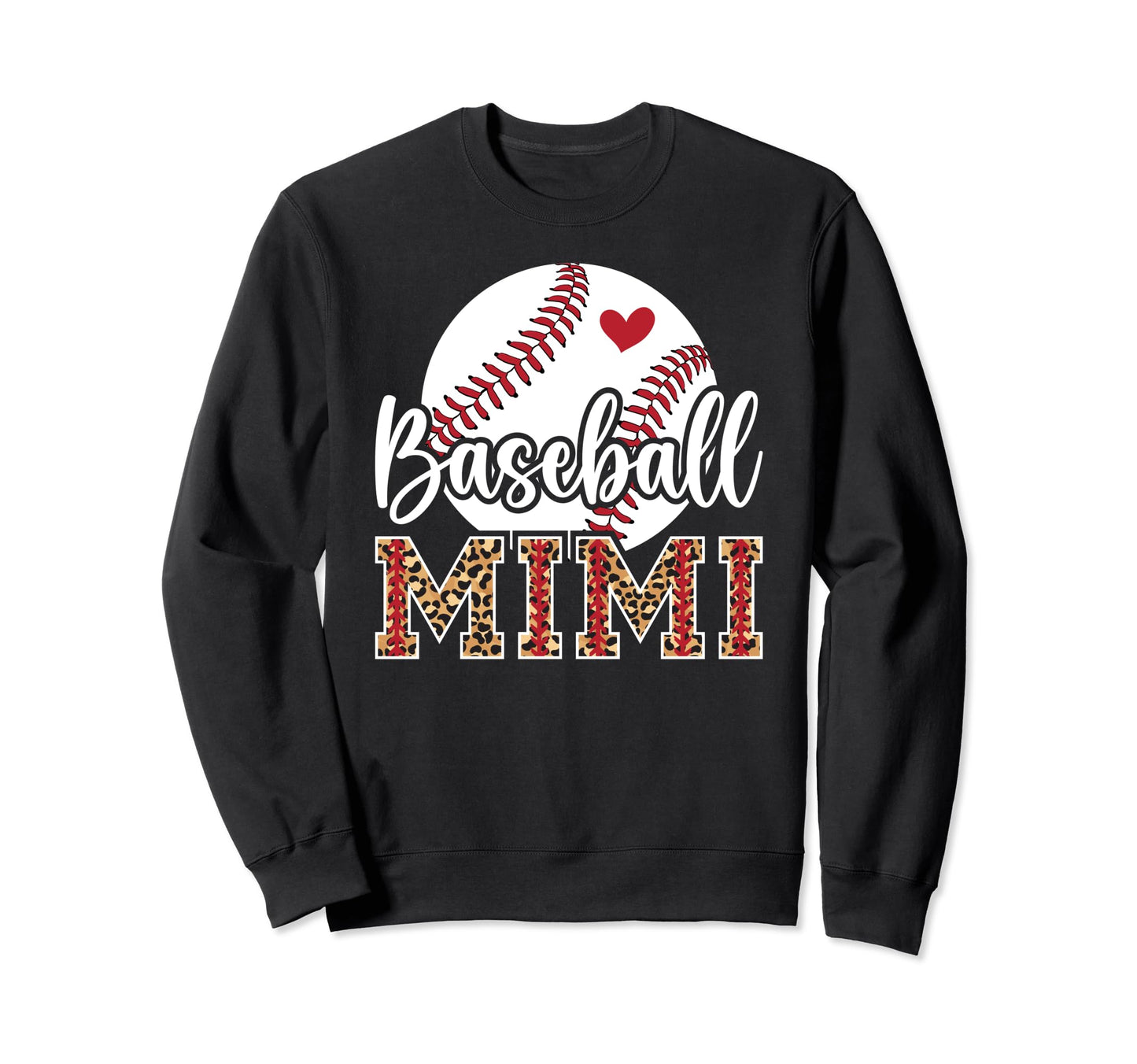 Baseball Mimi Leopard Grandma Sweatshirt - Aesthetic Graphic Men Women - T-Shirt, Sweatshirt, Hoodie