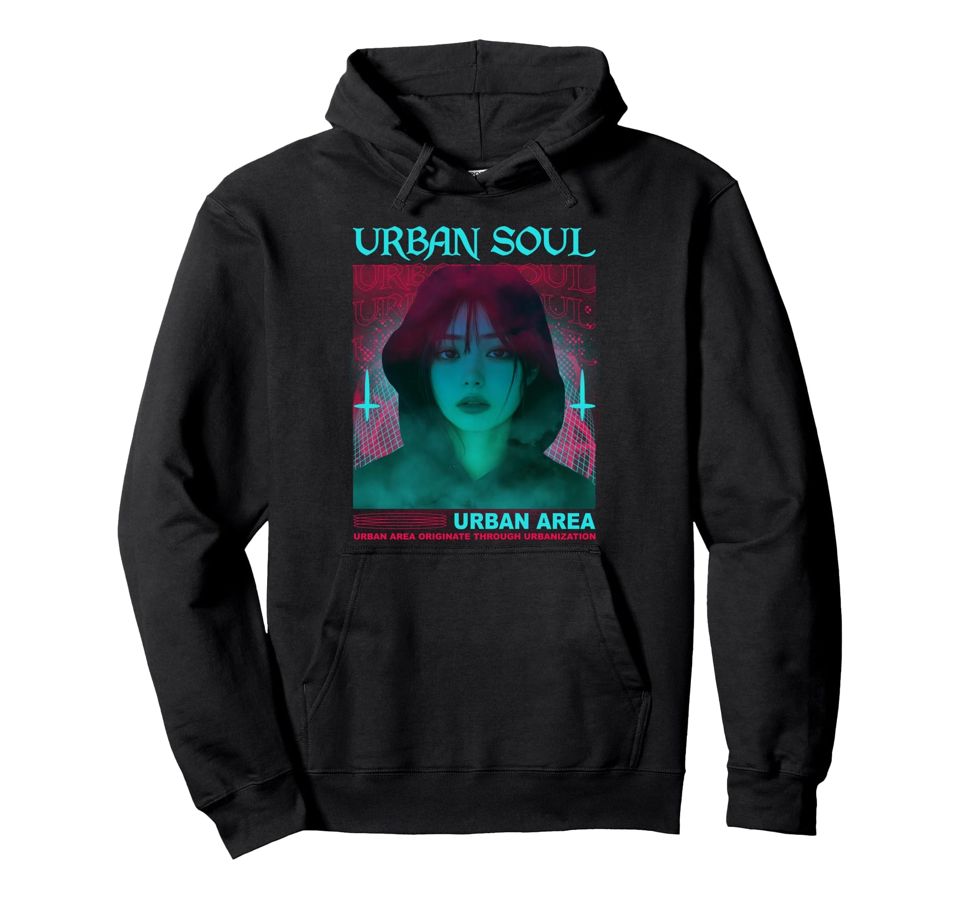 Y2K Urban Soul Bold Urban Graffiti Hoodie - Fun Novelty Design Men Women - T-Shirt, Sweatshirt, Hoodie