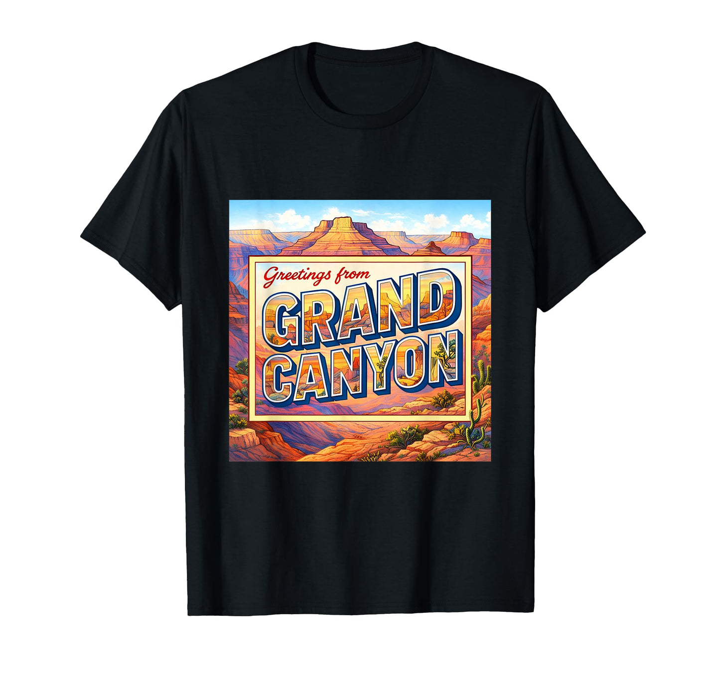 Grand Canyon Travel Postcard T-Shirt - Minimalist Print Unisex - T-Shirt, Sweatshirt, Hoodie
