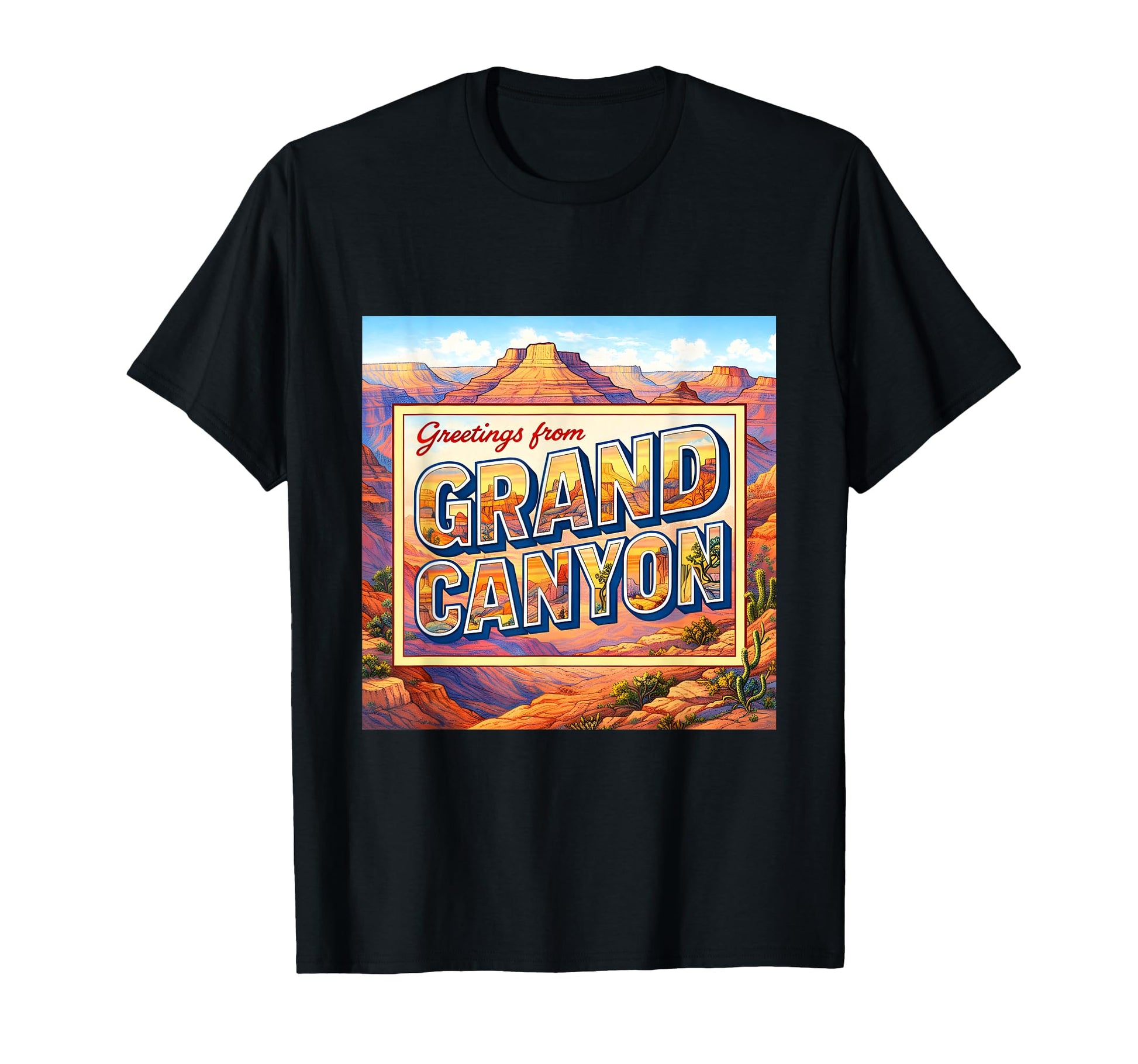 Grand Canyon Travel Postcard T-Shirt - Minimalist Print Unisex - T-Shirt, Sweatshirt, Hoodie