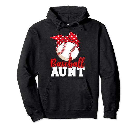 Baseball Aunt Leopard Matching Family Hoodie - Minimalist Print Unisex - T-Shirt, Sweatshirt, Hoodie