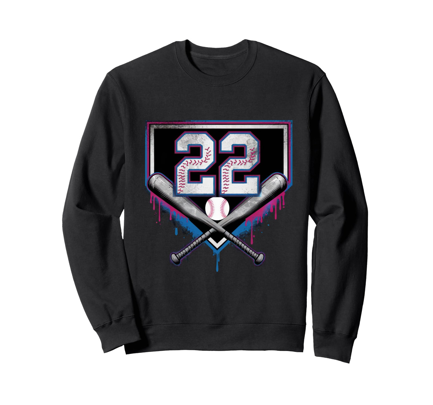 22Th Birthday Baseball Home Ice Sweatshirt - Casual Everyday Wear Unisex - T-Shirt, Sweatshirt, Hoodie