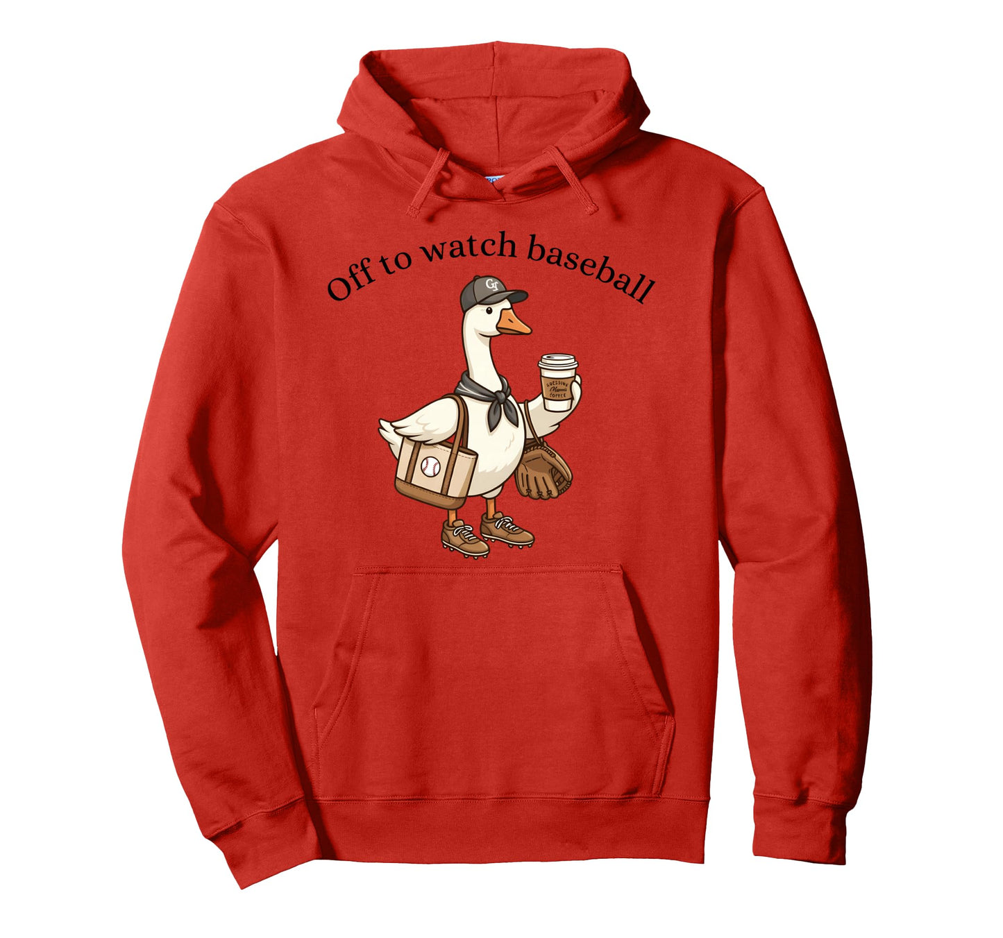Off To Watch Baseball Funny Goose Sports Hoodie - Streetwear Style Unisex - T-Shirt, Sweatshirt, Hoodie
