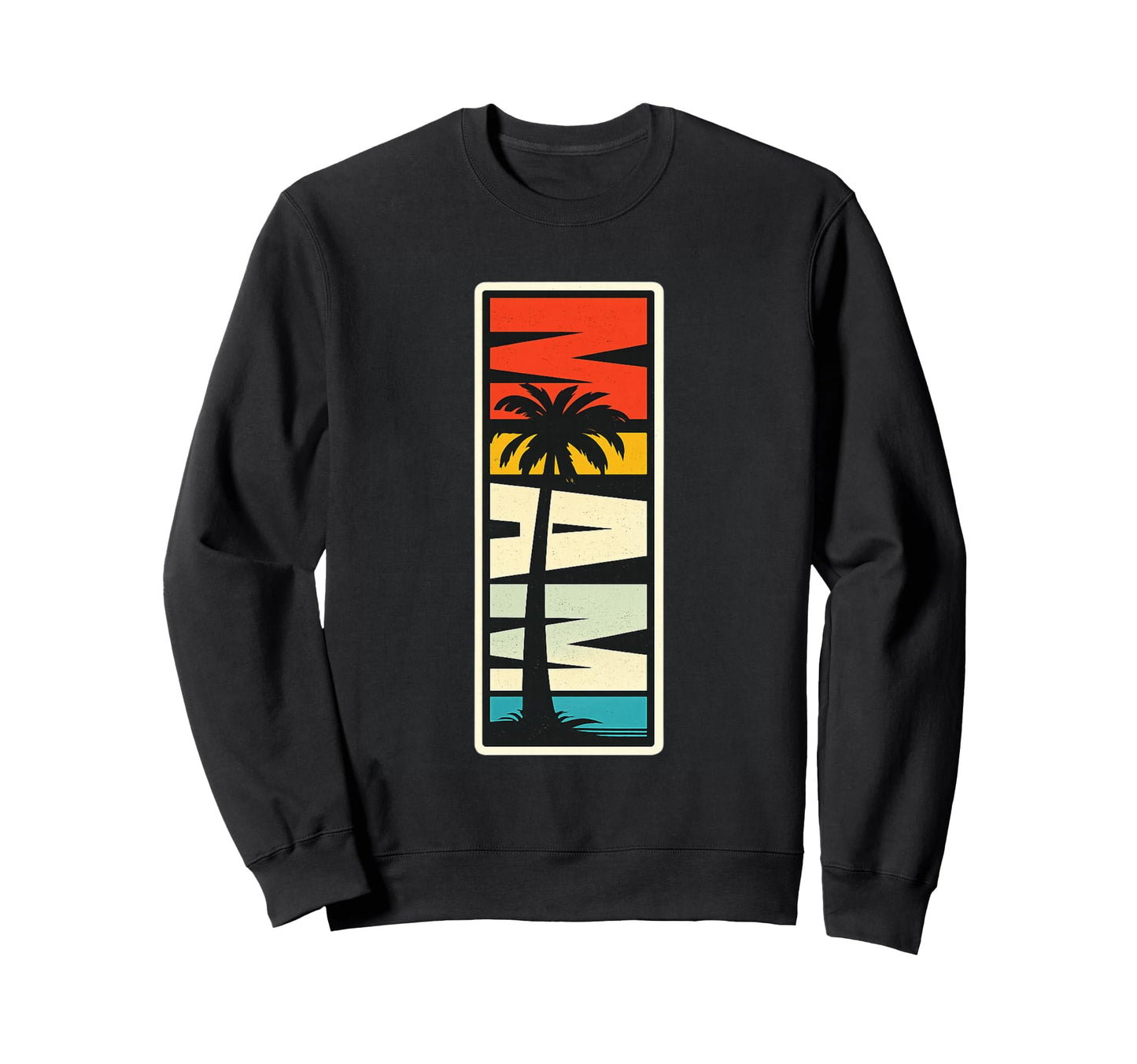 Miami Sunset Palm Tree Sweatshirt - Aesthetic Graphic Unisex - T-Shirt, Sweatshirt, Hoodie