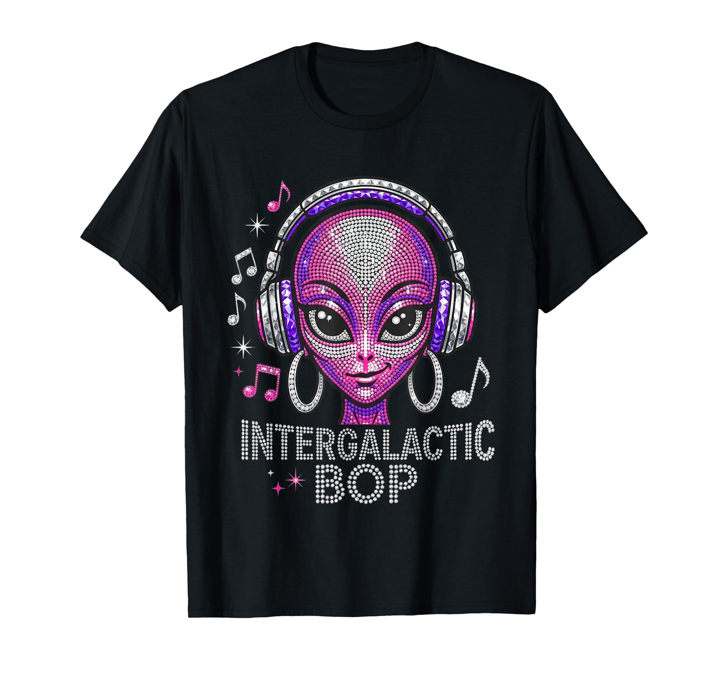 Intergalactic Bop Alien Dj Music T-Shirt - Casual Everyday Wear Men Women - T-Shirt, Sweatshirt, Hoodie
