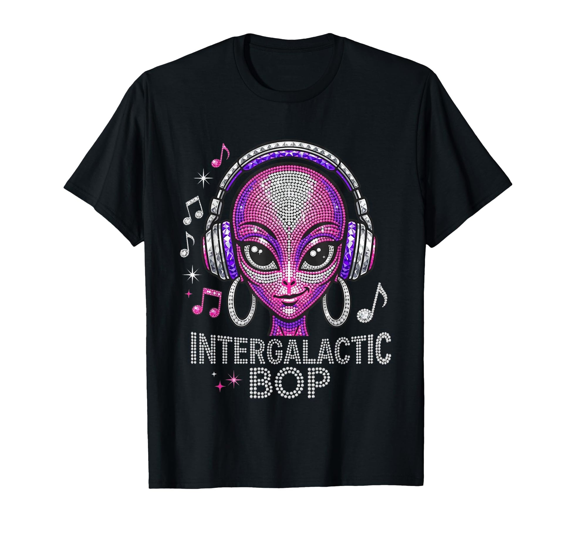 Intergalactic Bop Alien Dj Music T-Shirt - Casual Everyday Wear Men Women - T-Shirt, Sweatshirt, Hoodie