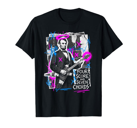 Abraham Lincoln Playing Guitar Us T-Shirt - Casual Everyday Wear Unisex - T-Shirt, Sweatshirt, Hoodie